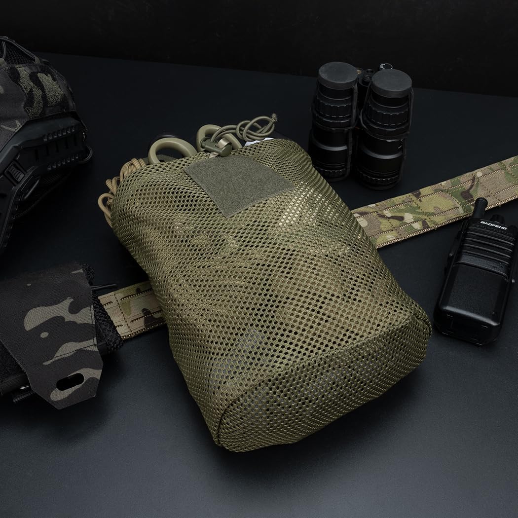 IDOGEAR SPORTS Bolsa táctica Molle plegable Mag-Net con cordón para reciclaje, paquete de herramientas de recuperación para cinturón Molle, chaleco
