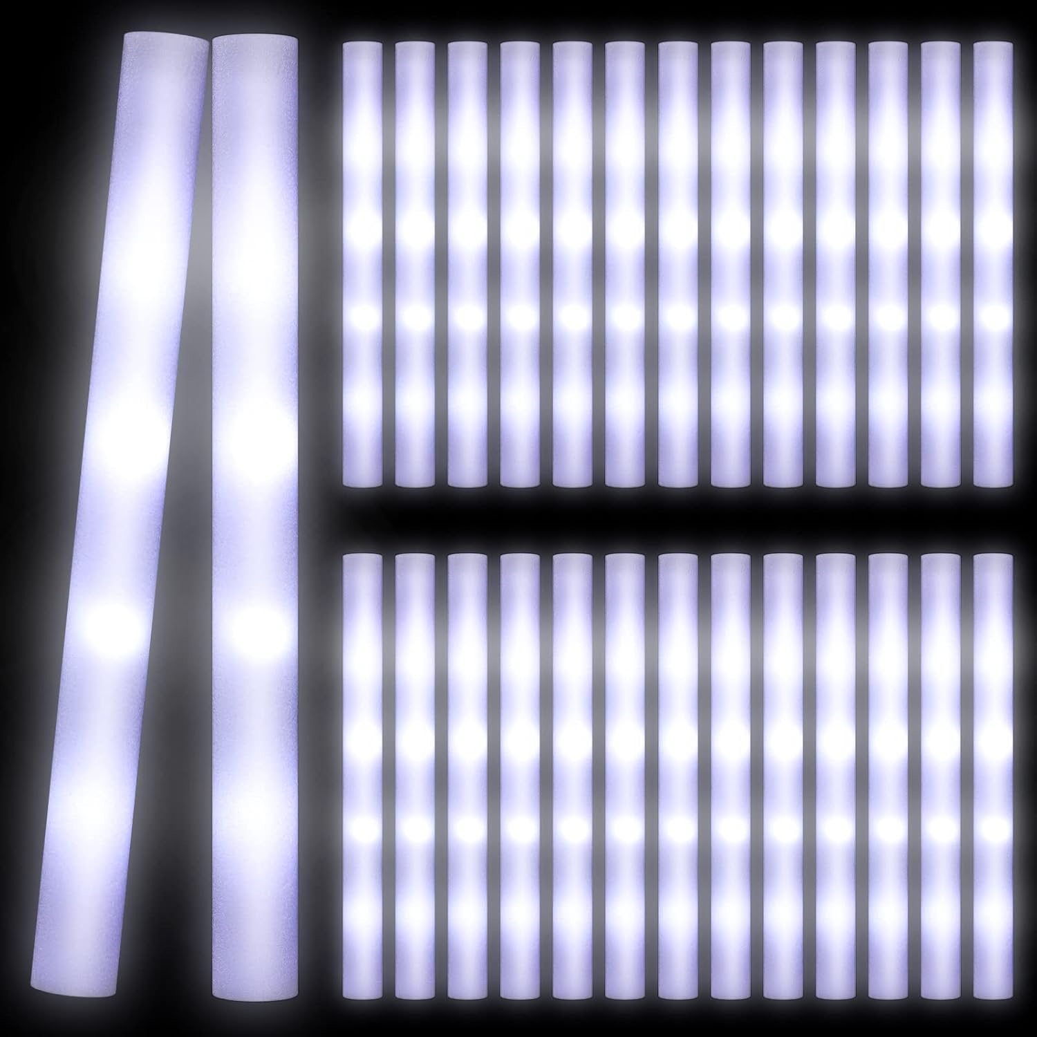 Yinder 120 barras luminosas LED, bastones de luz de 18.9 pulgadas con 3 modos de luz intermitente para luces de escenario de conciertos, bodas,