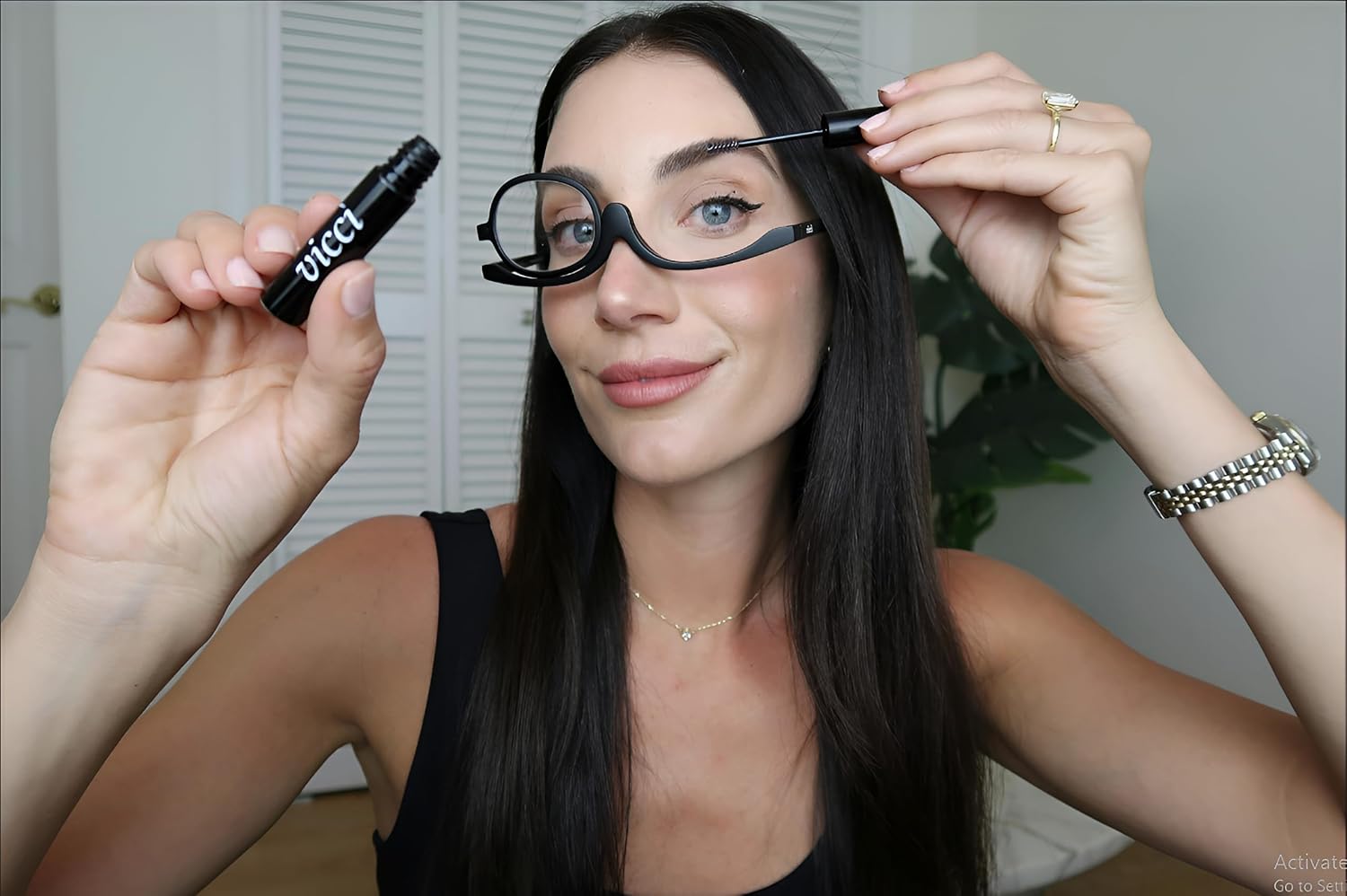 VICCI Lentes de lectura de maquillaje  Lectores cosméticos duraderos y ligeros, lentes de aumento para mujer
