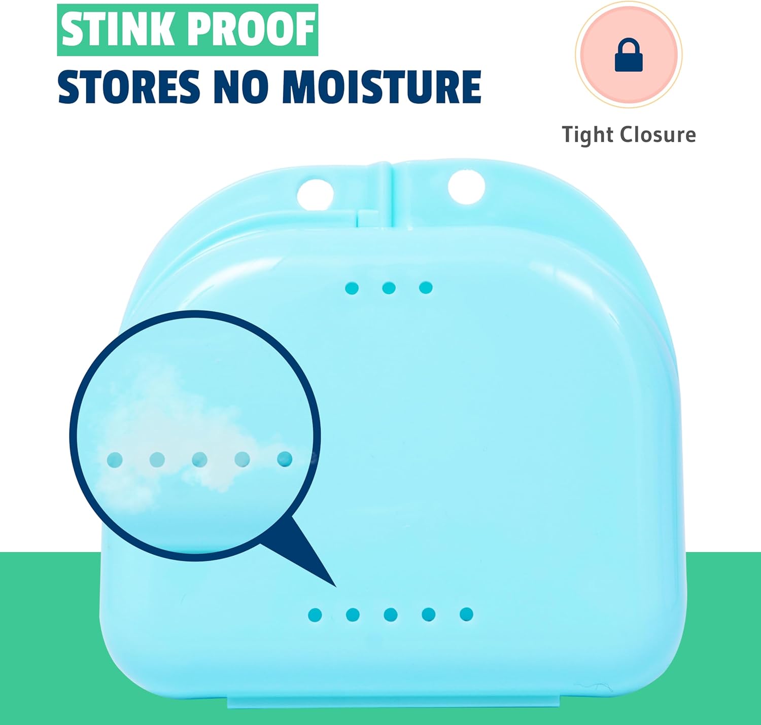 Estuche retenedor  Paquete de 4 surtidos  Funda protectora bucal inodoro  Ventilada e higiénica para transportar y proteger aparatos ortopédicos y