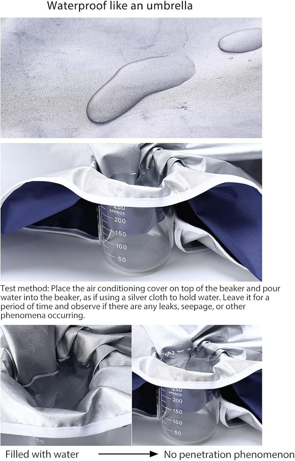 Cubierta duradera de CA para unidades exteriores, protección para todo tipo de clima, resistente al agua, diseño resistente al viento, se adapta a