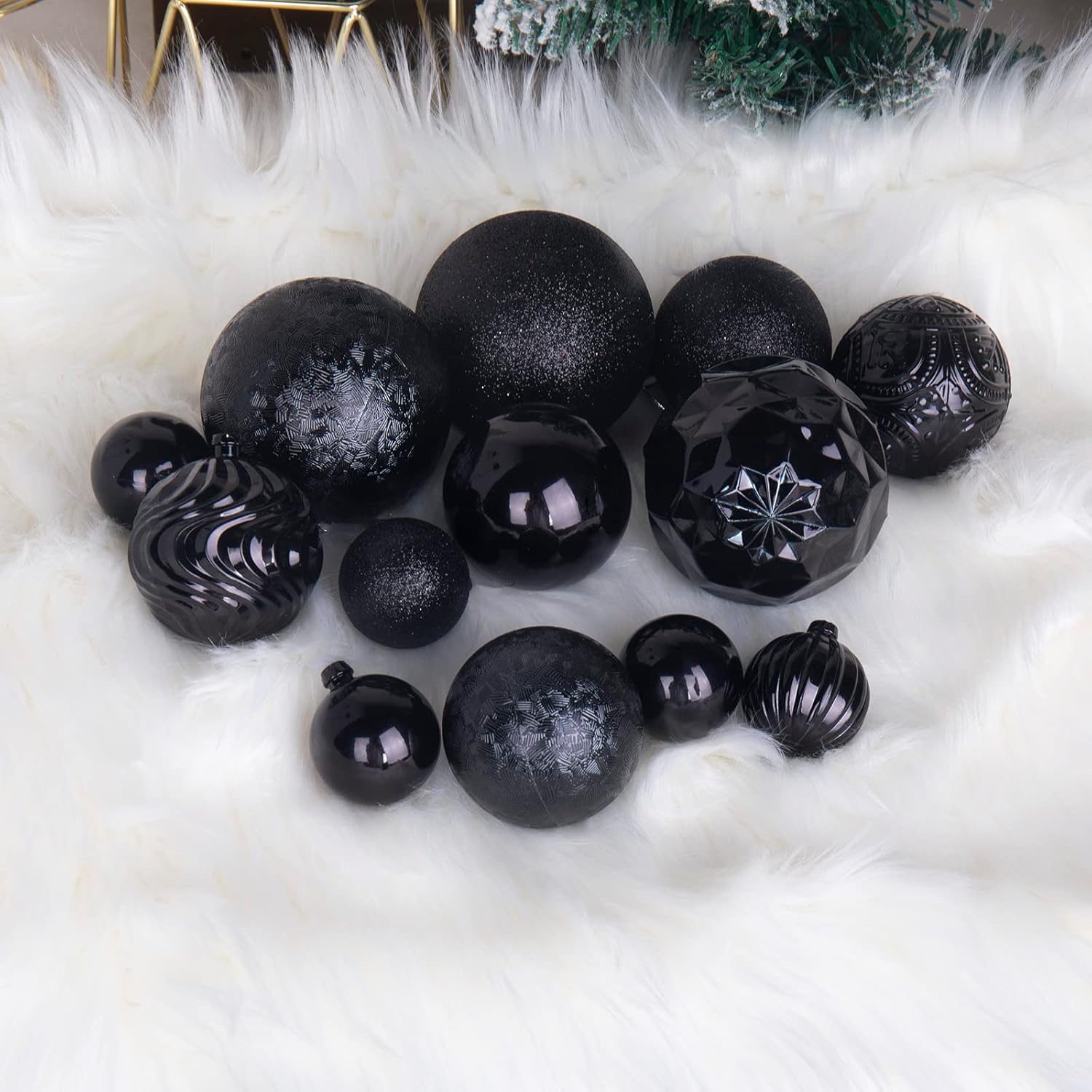 Blivalley – Adornos de bola de Navidad de 40mm, 34unidades, irrompibles, para árbol de Navidad, vacaciones, boda, fiesta, juego de bolas de Navidad