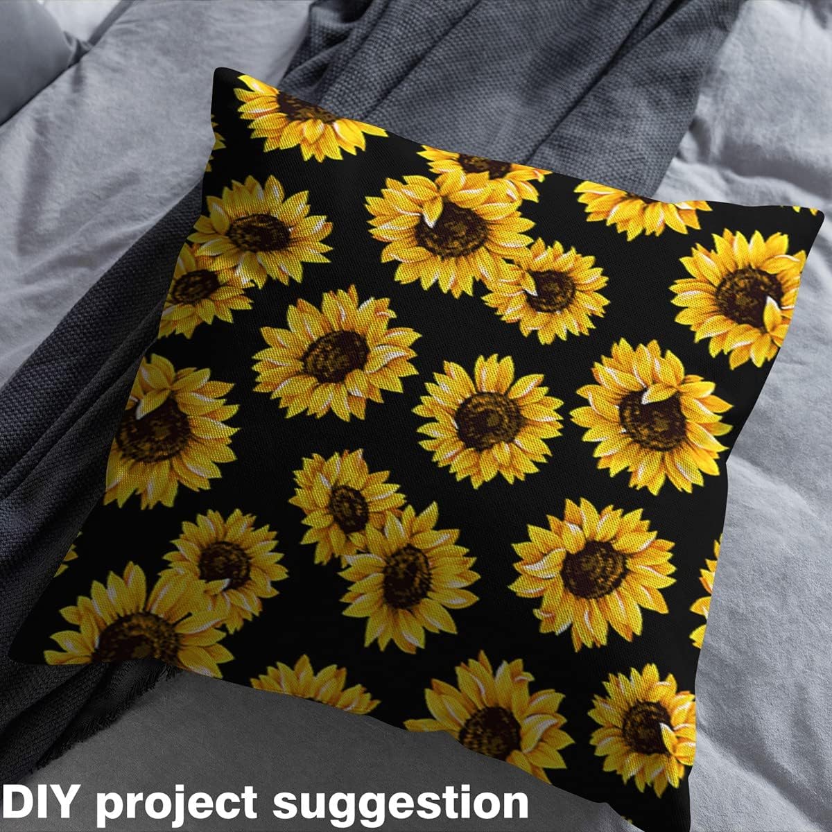 The Yard – Tela de girasol 3D para tapicería floral con flores amarillas para interiores y exteriores, tela floral botánica, tela decorativa