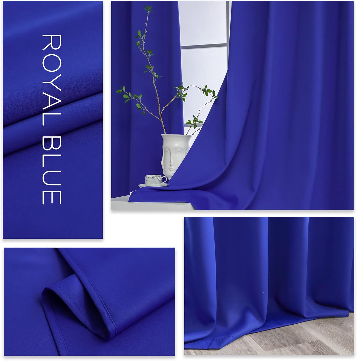 YGO – Cortinas opacas de color sólido (2 paneles, 52 pulgadas de ancho)