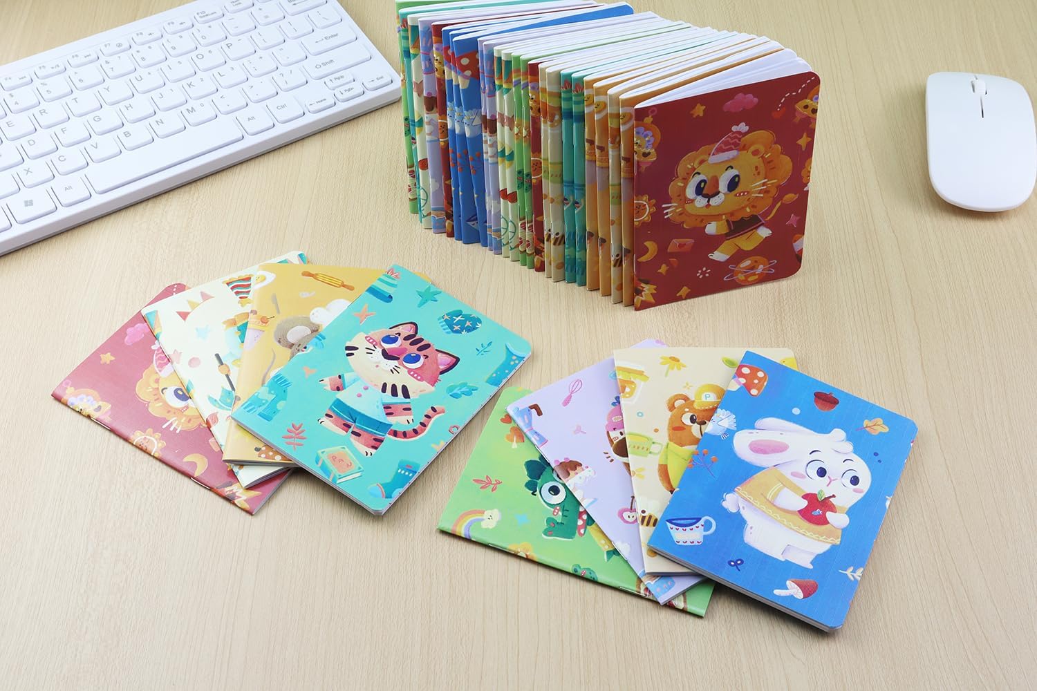 24 mini cuadernos, bloc de notas de bolsillo de 3.5 x 5 pulgadas, diario pequeño para escuela, oficina, hogar, suministros de regalo de viaje