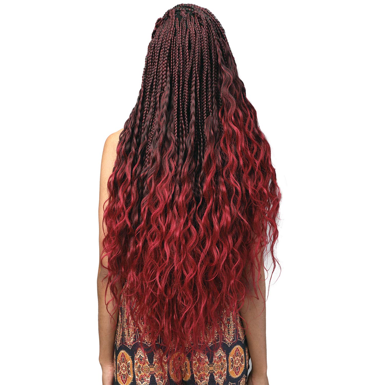 Bobbi Boss – Trenzas de pelo sintético preemplumadas, 3 puntas King onduladas, 28 pulgadas (paquete de 5, 2)