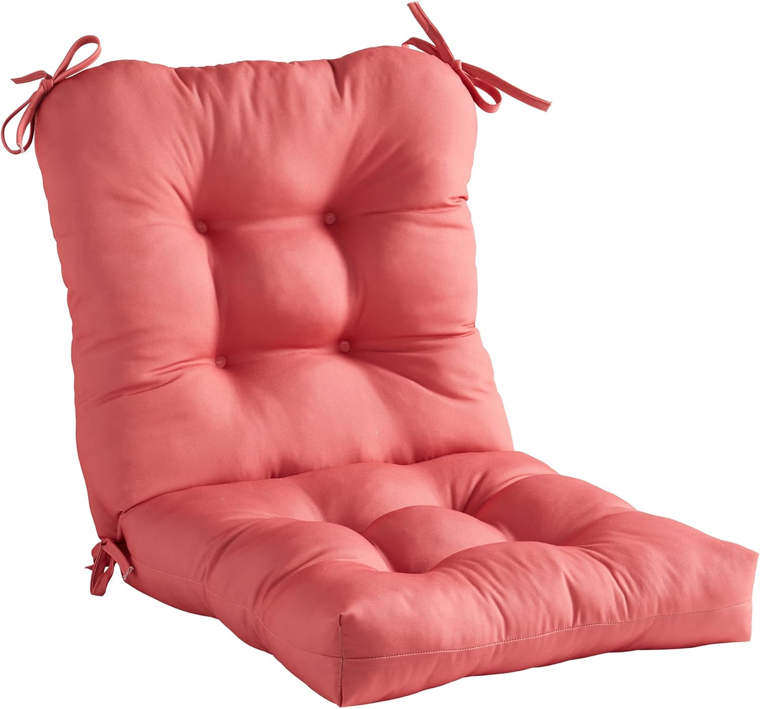 Greendale Home Fashions Cojín para silla de asientorespaldo, 1 unidad (paquete de 1), coral