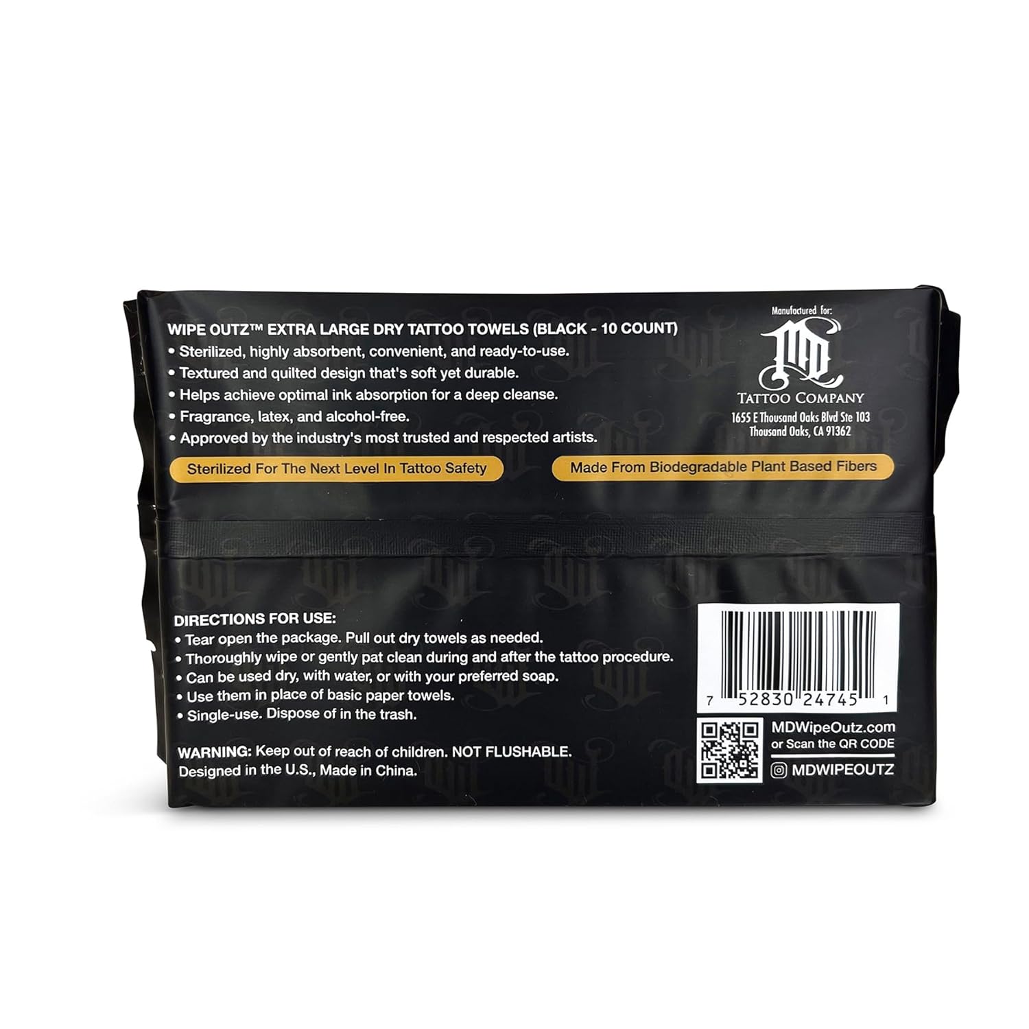 Wipe Outz Toallas de tatuaje extragrandes DRY  Toallitas de tatuaje premium para durante el cuidado posterior de tatuajes, Pmu y tatuajes  Toallitas