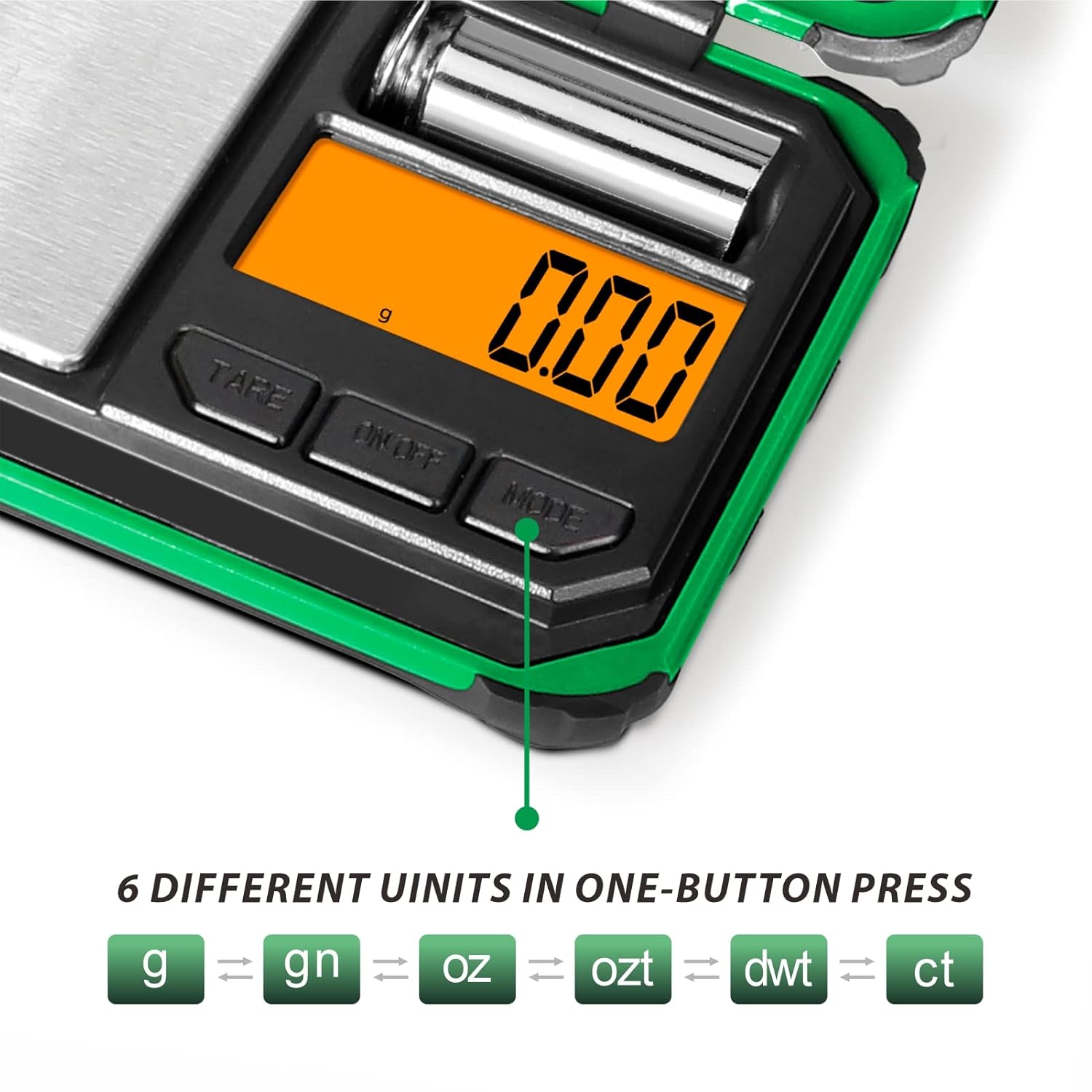 ACCT Báscula de bolsillo de precisión, 7.05 oz x 0.00 oz, báscula digital de alimentos con pantalla LCD, conversión de un solo clic, 6 unidades,