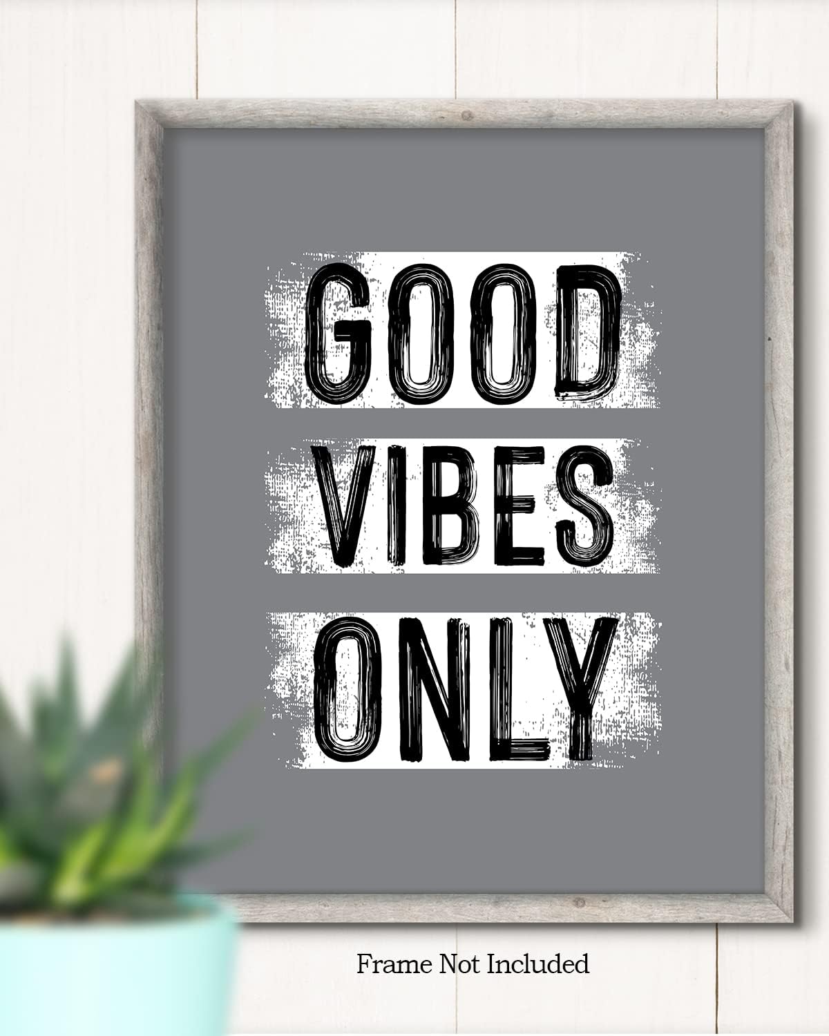 Good Vibes Only – Decoración de oficina – Decoración de pared para dormitorio – Arte de pared inspirador – Decoración de habitación para niños