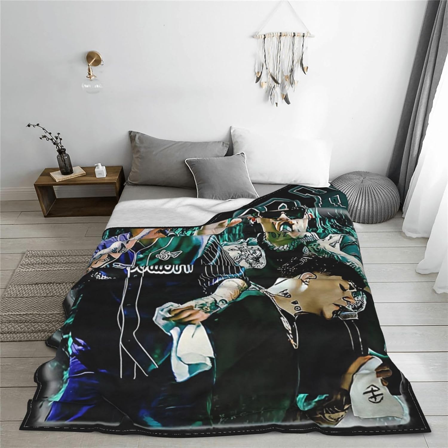 Junior Singer H – Manta de forro polar súper suave y cálida de 50 x 40 pulgadas, ligera, mullida y cómoda, de franela de microfibra, para otoño,