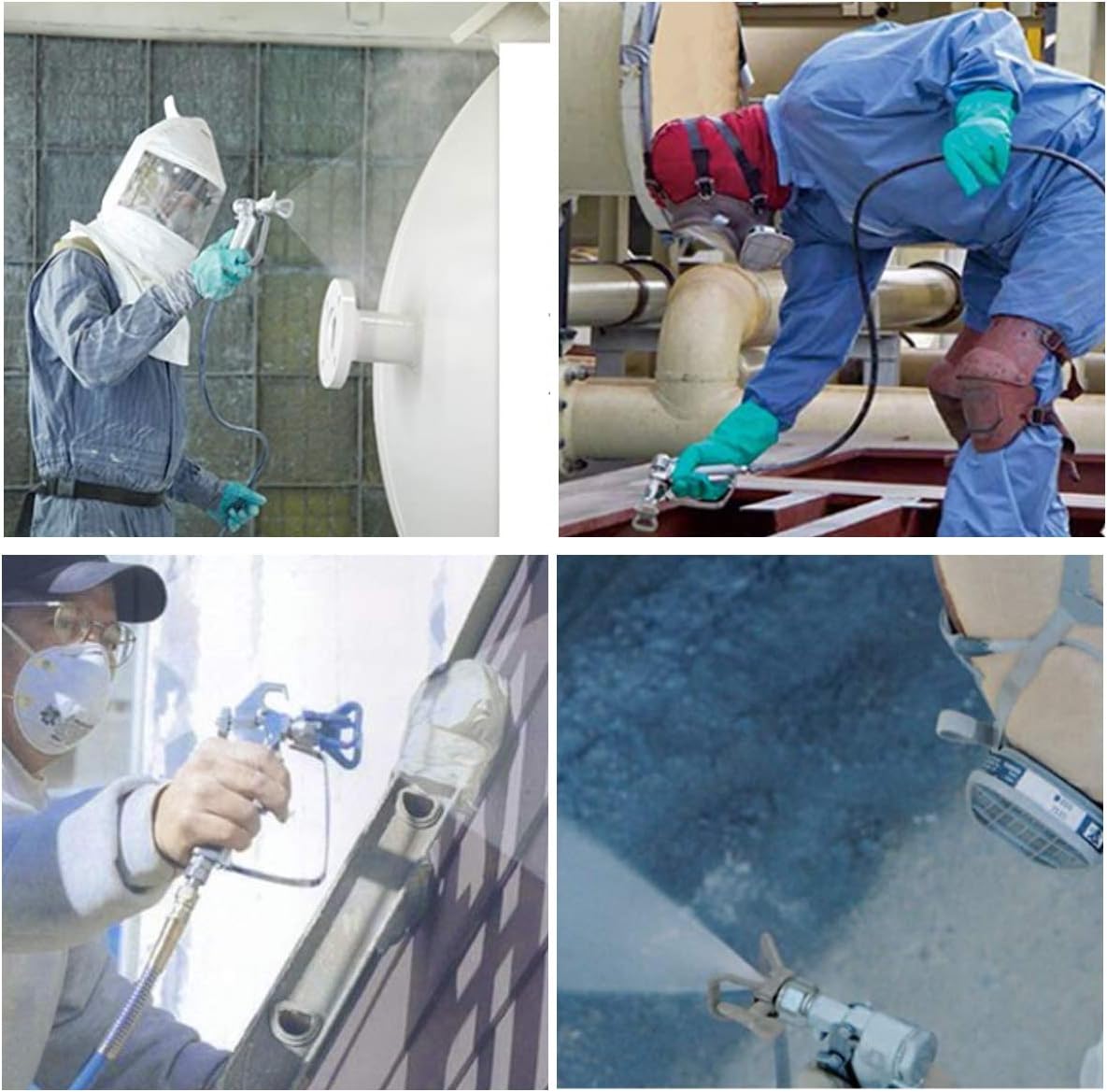 LAIBOREC Pistola pulverizadora de pintura sin aire, pistola de pulverización de alta presión de 3600 PSI con junta giratoria de 517 puntas y