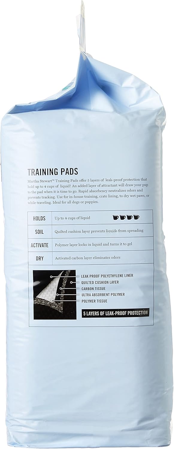 MARTHA STEWART Almohadillas de entrenamiento para mascotas para todos los perros y cachorros  Almohadillas para cachorros de 23 x 23 pulgadas, 400
