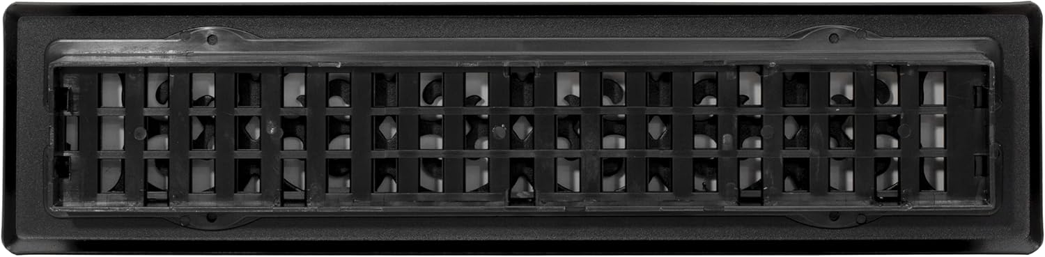 Decor Grates ST214 – Registro de piso de la colección clásica con un diseño decorativo pintado, de 2 x 14 pulgadas