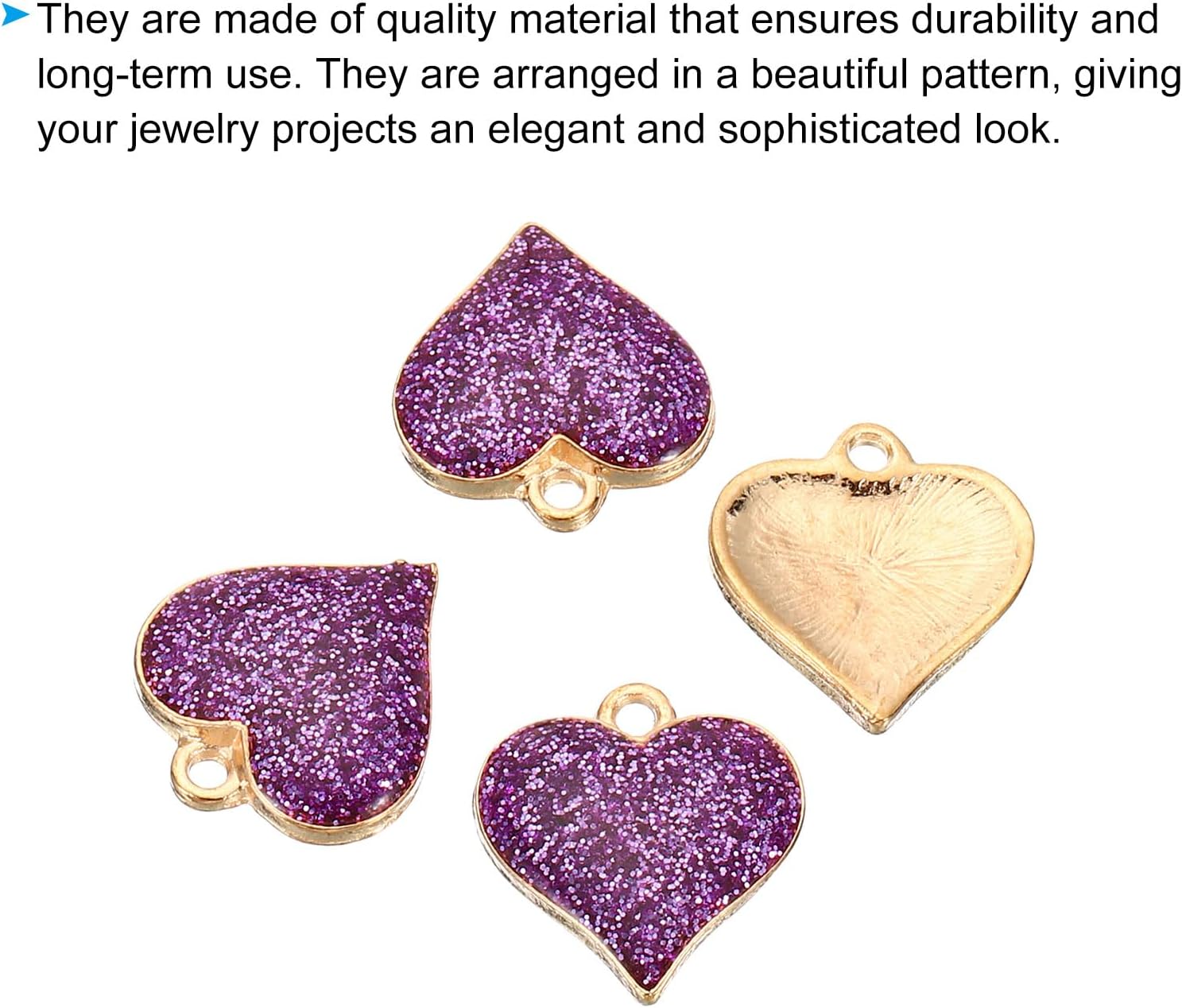 PATIKIL Dije de corazón, 30 piezas de mini dije de corazón encantador de resina a granel, hermoso diseñador lindo para hacer joyas, pulseras,