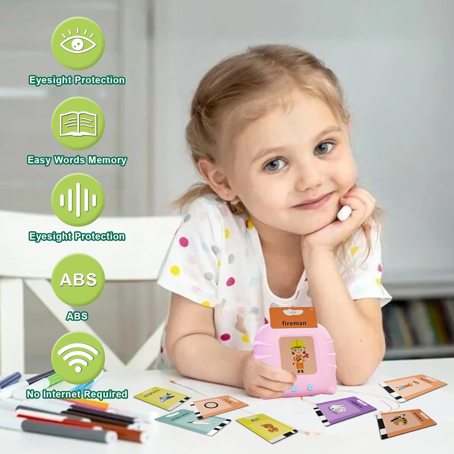 GKTZ Tarjetas didácticas parlantes para niños pequeños  224 palabras visuales, terapia del habla, autismo, juguetes sensoriales para niños autistas,