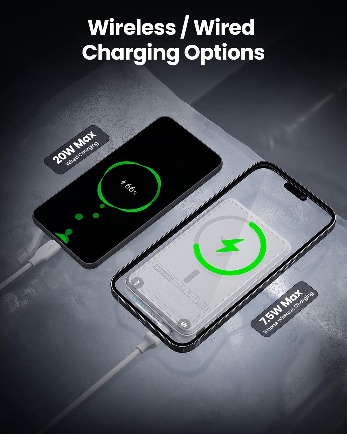 sharge ICEMAG – Banco de energía magnético, la primera batería de 10000 mAh del mundo con refrigeración activa para MagSafe, cargador portátil