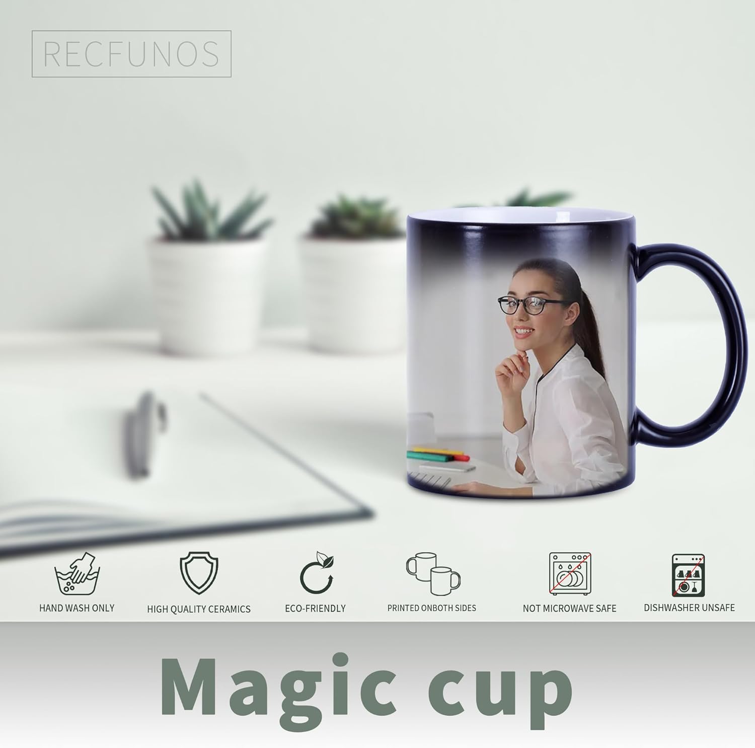 Tazas personalizadas que cambian de color con imágenes de texto fotográfico, regalos personalizados para amigos, familiares, amantes de aniversario,