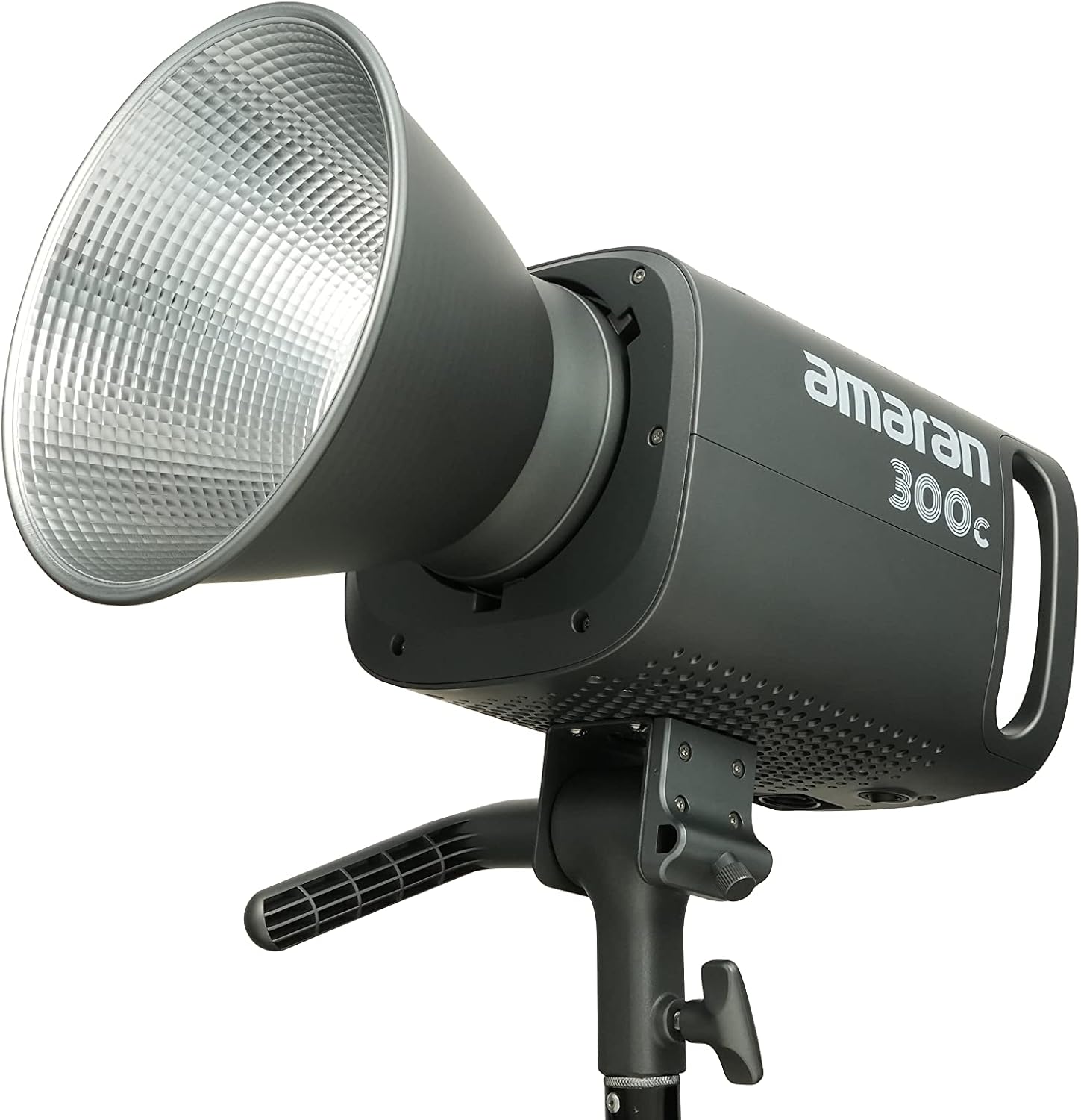 Aputure Amaran 300c RGB COB luz de vídeo Bowen Mount 2,500K a 7,500K CCT con ajuste GM 26,580 lux  3.3 ft con soporte de hiperreflector APP Control