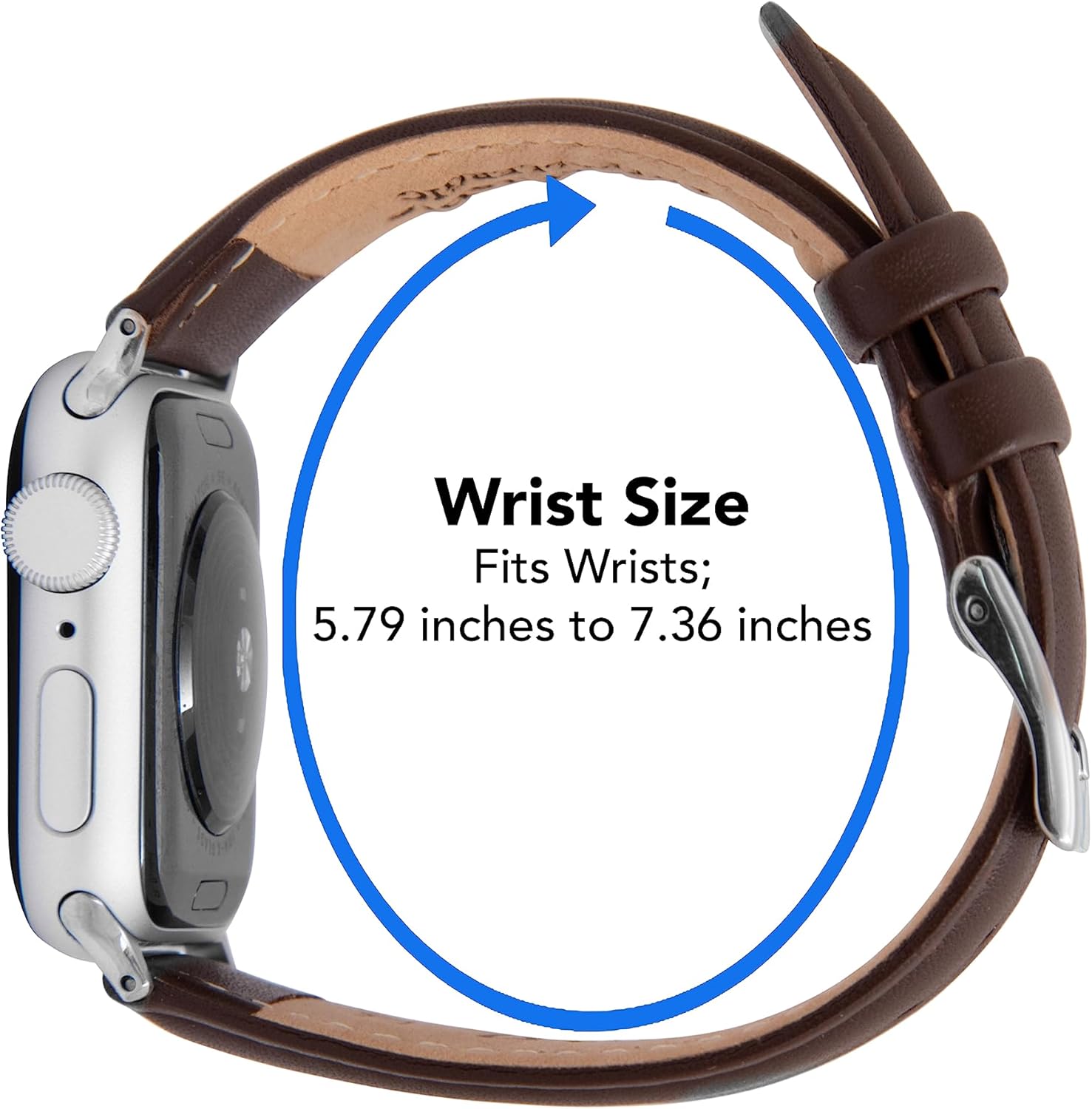 Bandini Correas clásicas de cuero para Apple Watch Band para mujeres y hombres de 1.61 pulgadas, 1.57 pulgadas, 1.49 pulgadas, correa acolchada de