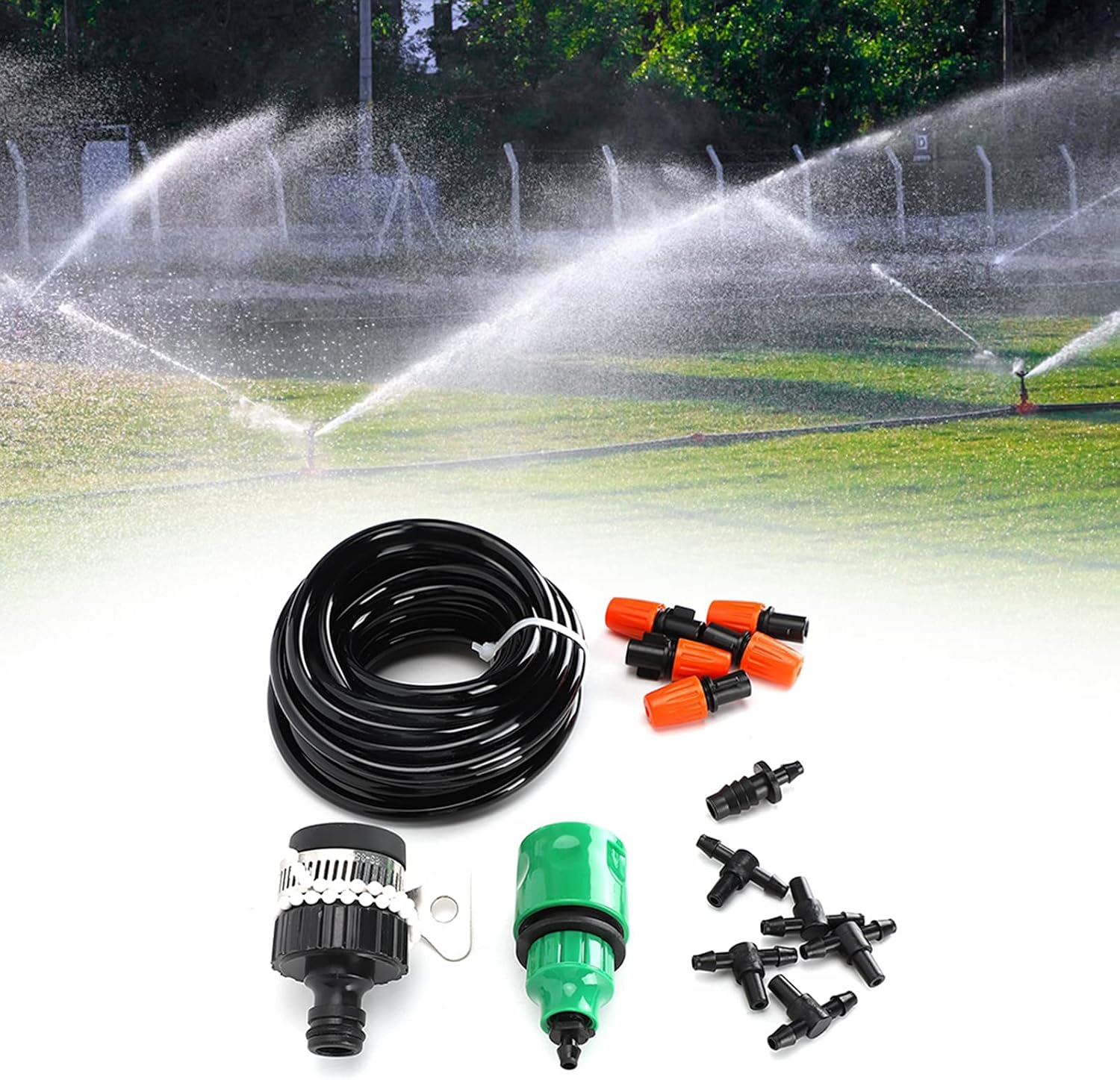 Fydun Automatic Micro Irrigation System Plant Wate Irrigation Kit Accessories for Garden Flower Bed Patio Lawn Automatic Micro Irrigation System for