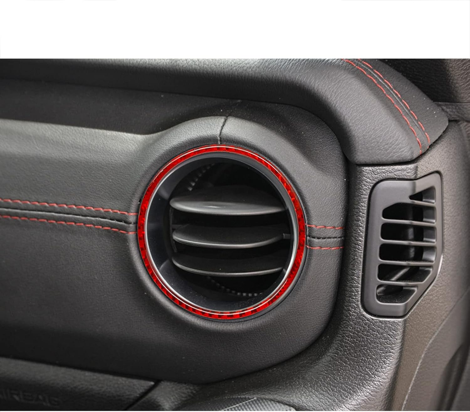 Compatible con consola central de fibra de carbono, aire acondicionado, ventilación, salida de viento, marco, accesorios interiores para Jeep