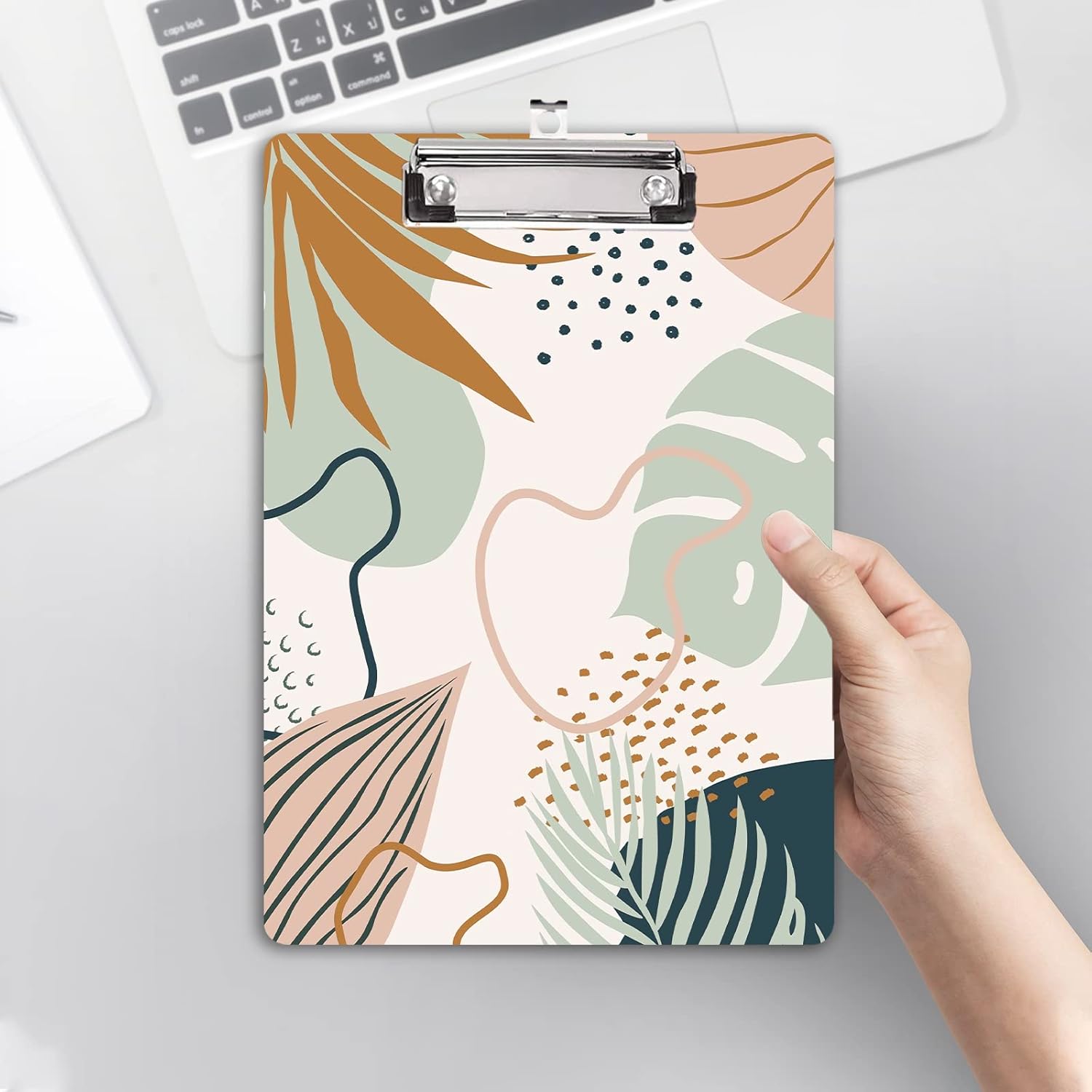 Hongri – Portapapeles de cartón, madera, tamaño carta con diseño moderno, personalizado, tamaño A4 de 9 x 12.5pulgadas, material de oficina, de