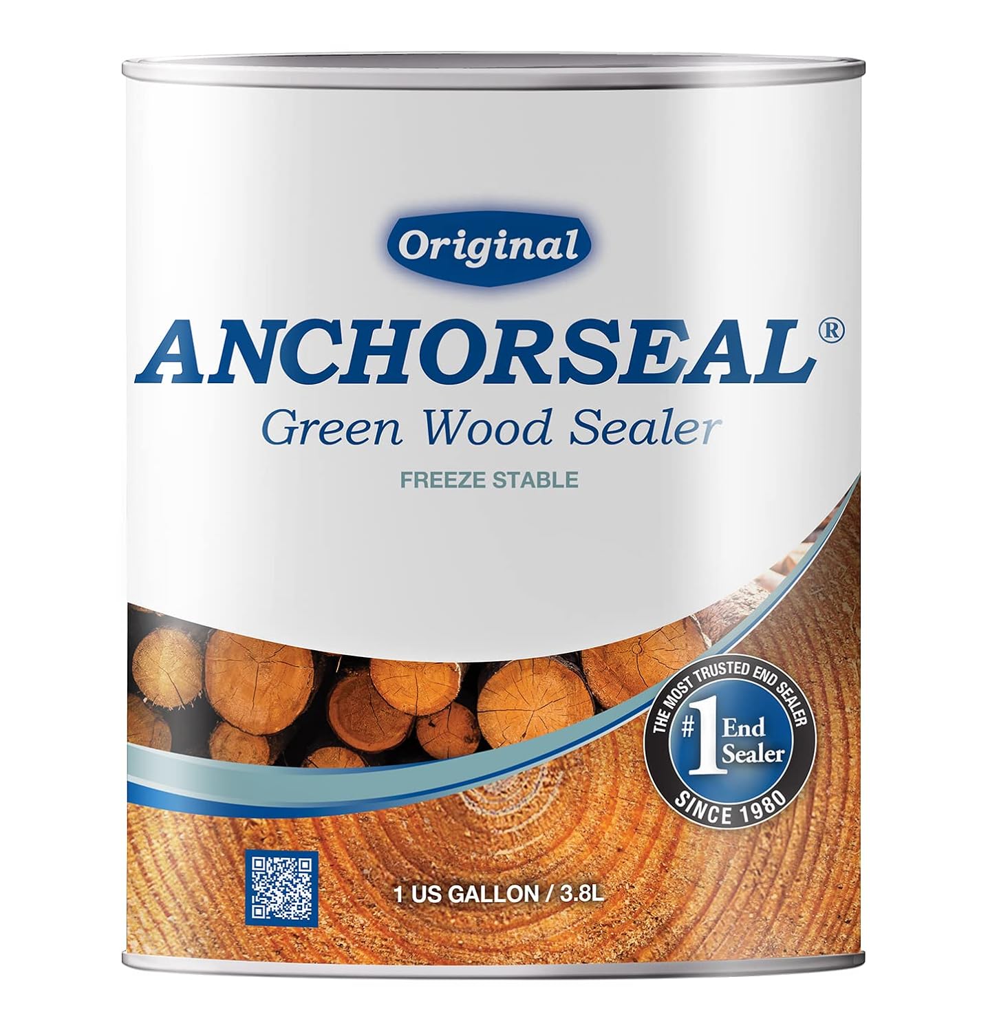 ANCHORSEAL Sellador clásico para troncos y madera, emulsión de cera a base de agua, evita hasta el 90% de las comprobaciones finales en extremos