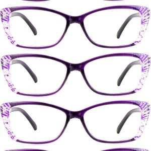 LifeArt 4 Pairs Reading Glasses, Blue Light Blocking Glasses, Computer Glasses Women Men, Fashion Rectangle Eyewear Frame LifeArt 4 Pairs Reading Glasses, Blue Light Blocking Glasses, Computer Glasses Women Men, Fashion Rectangle Eyewear Frame