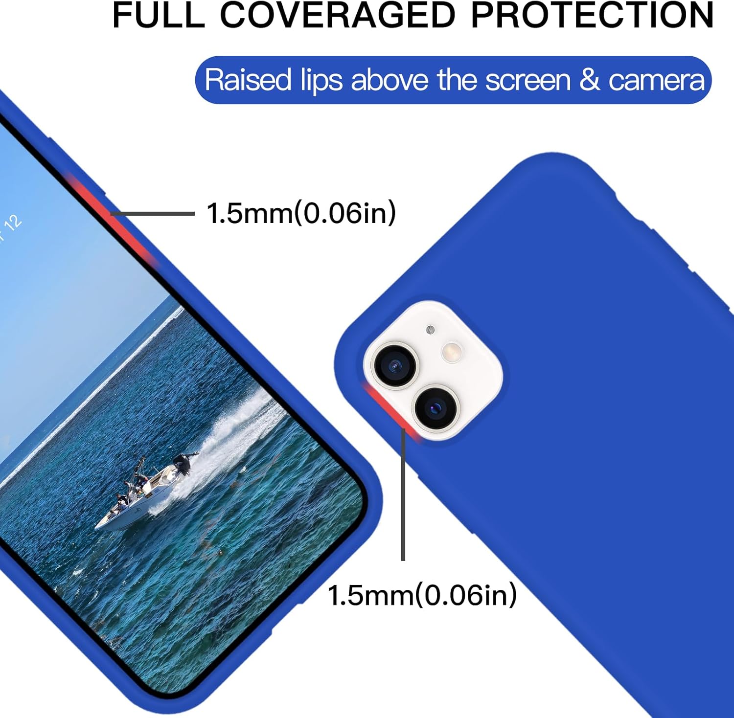 Funda para iPhone 11, iPhone 11, silicona líquida, gel de goma, delgada, suave y antiarañazos, forro de microfibra duradero, cuerpo completo, a