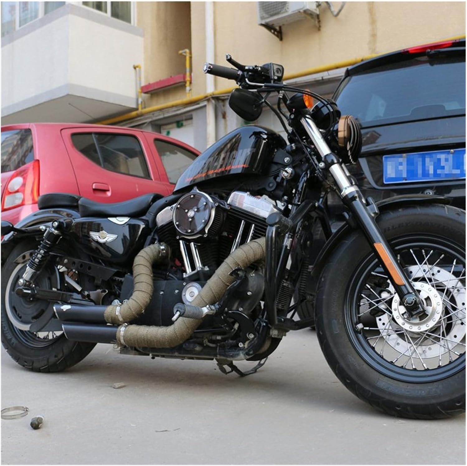Protector de tubo de escape de motocicleta, protección contra el calor, envoltura aislante para Yamaha Xmax 300 R15 Xt660X Yz 125 Tmax 530