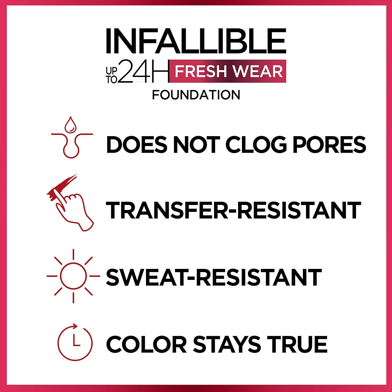 L’Oréal Paris Maquillaje Infallible hasta 24 horas Fresh Wear Base de maquillaje, avellana, 1 onza (paquete de 2)