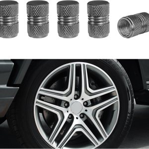 5 tapas para vástago de válvula de neumático, cubiertas de vástago de válvula de rueda de aleación de aluminio con anillo de goma, tapones 5 tapas para vástago de válvula de neumático, cubiertas de vástago de válvula de rueda de aleación de aluminio con anillo de goma, tapones