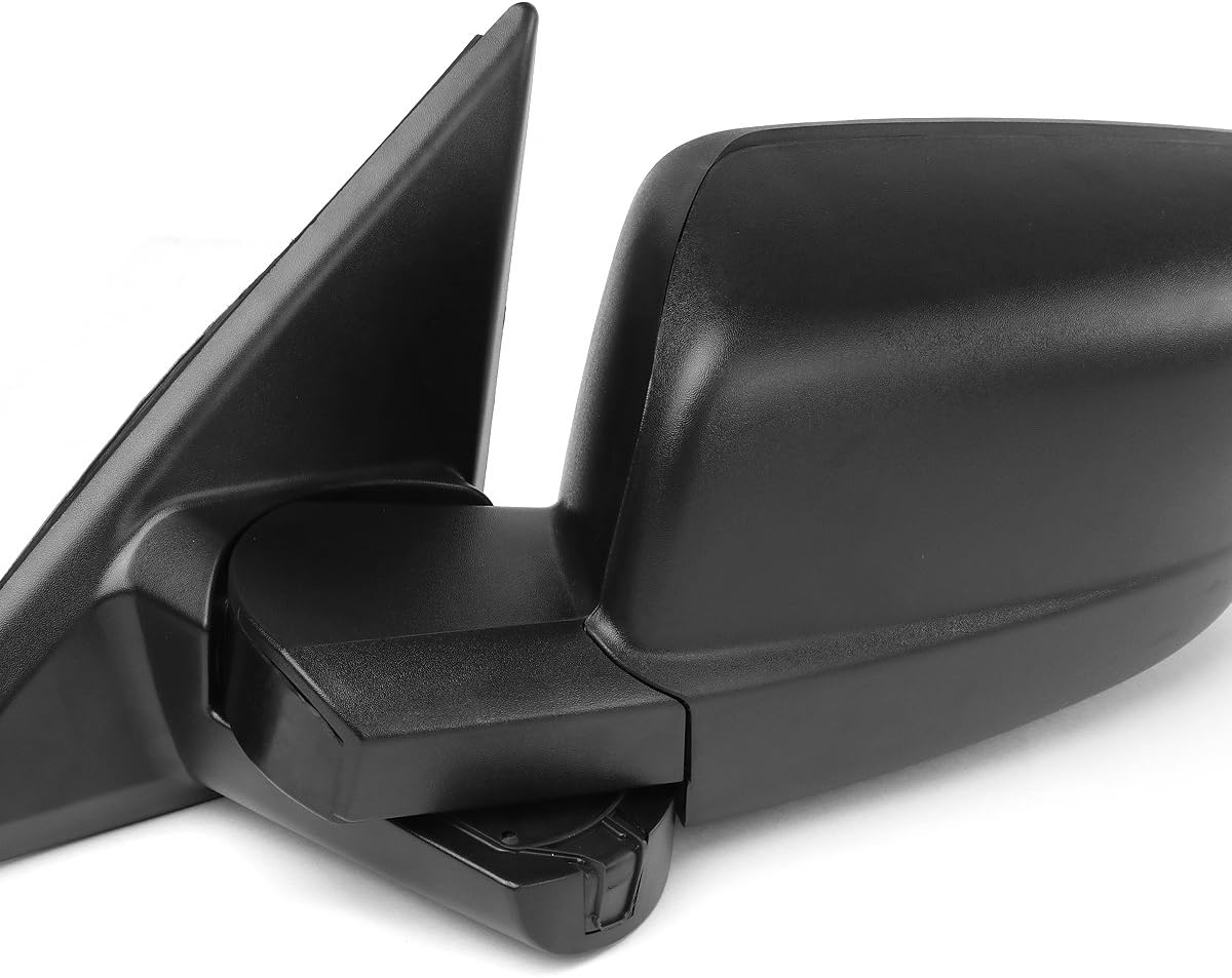Auto Dynasty Espejo retrovisor plegable para el lado izquierdo del conductor, color negro, ajuste manual, compatible con camioneta Dodge Ram 09-16