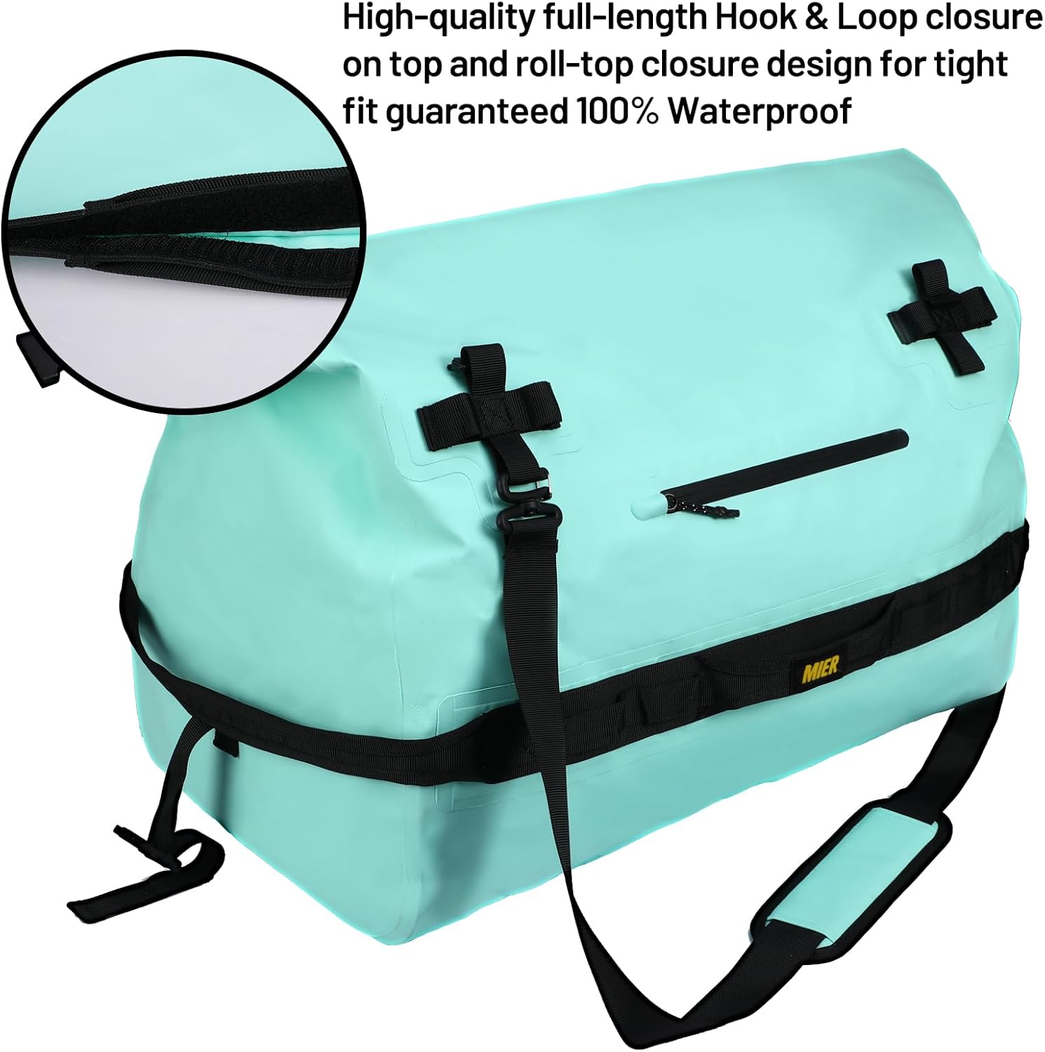 MIER Bolsa de lona impermeable grande con parte superior enrollable para kayak, rafting, canotaje, natación, campamento, viajes, gimnasio, playa,