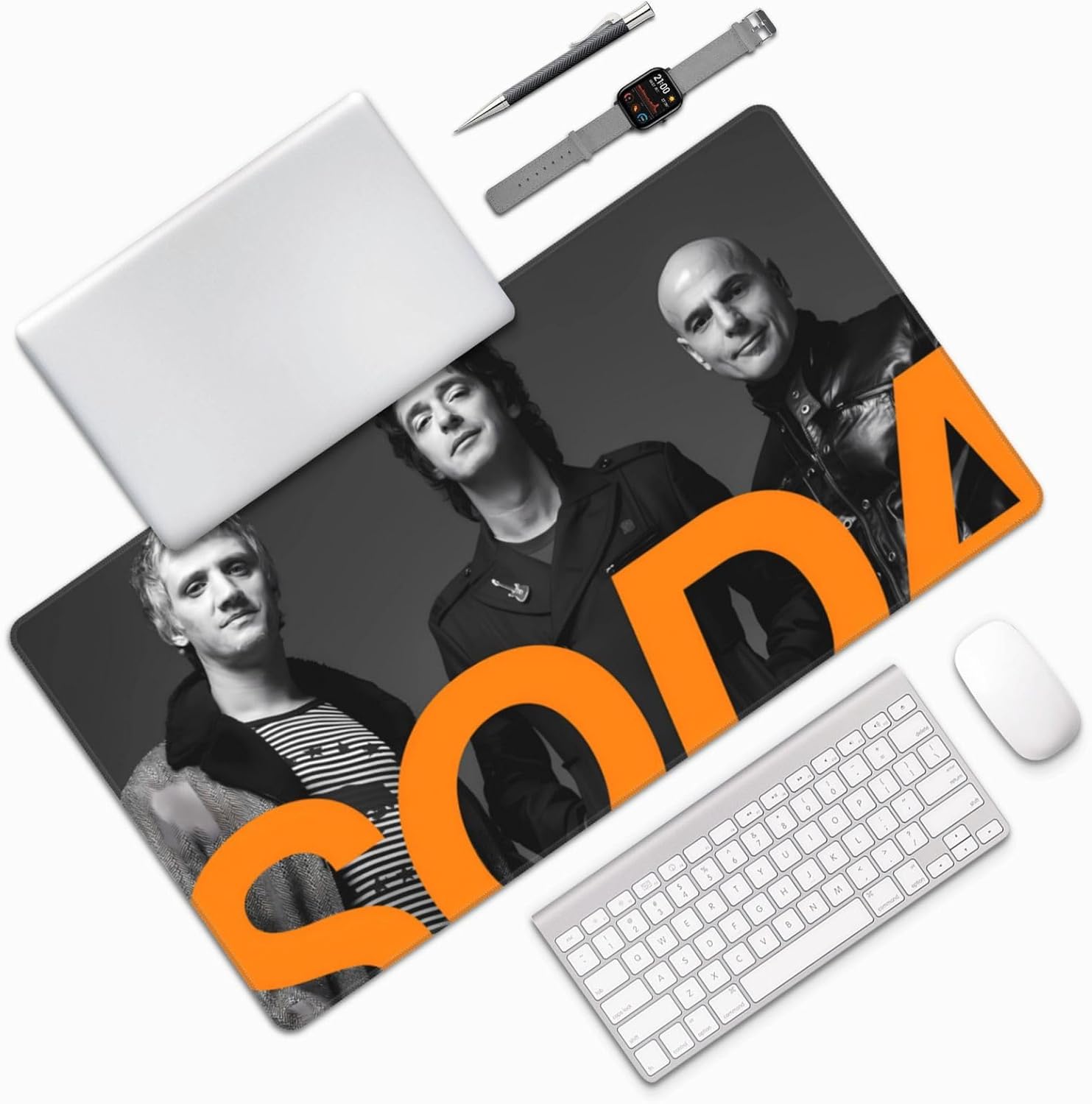 Soda Music and Stereo Mouse Pad Graphic Non-Slip Rubber Mouse Mat Extended Gaming Desk Mat