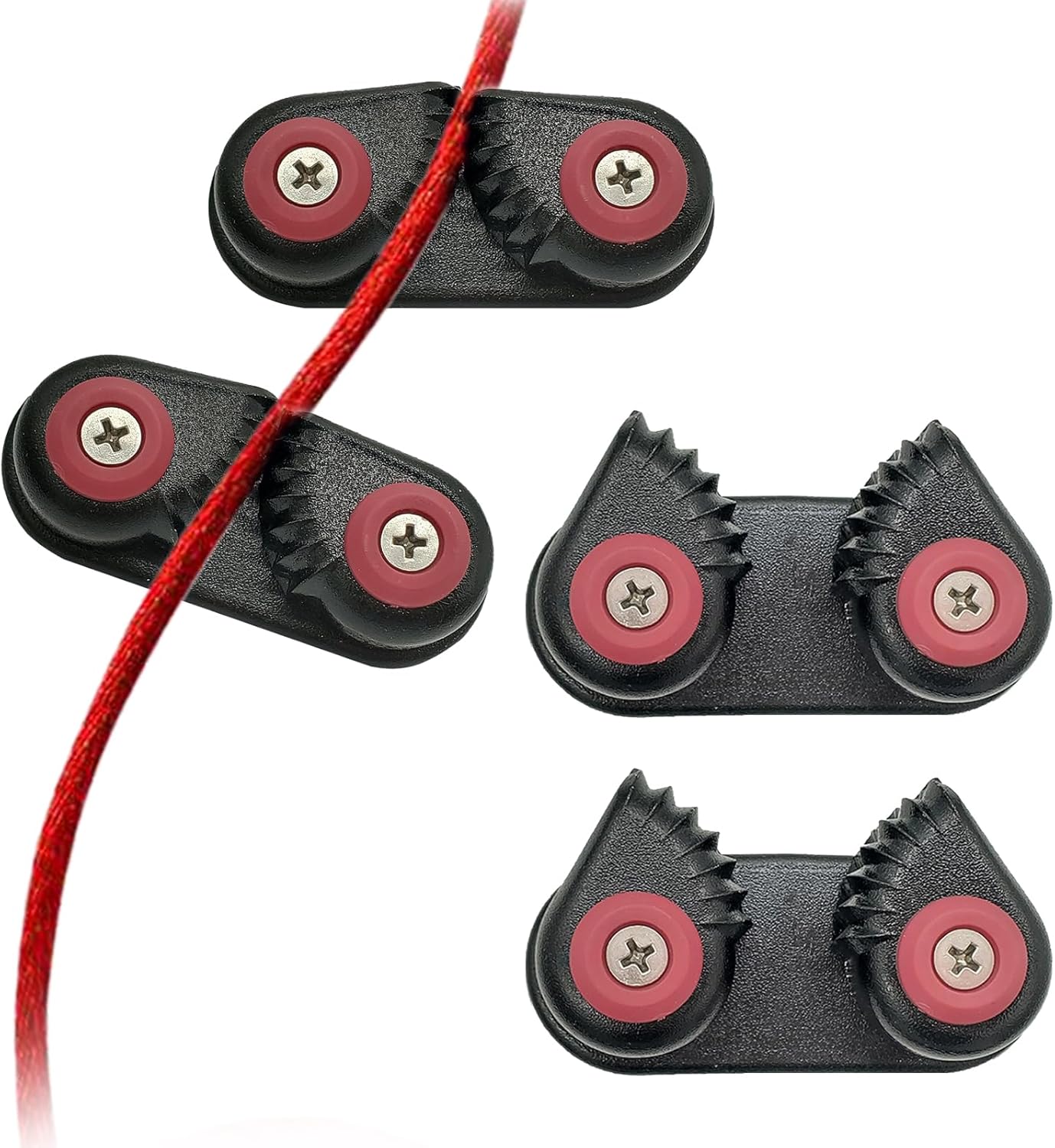 4 Uds Cam Cleats Marine Aluminio Anchor Rope Lock para velero canoa vela, fijación rápida, accesorios de tacos de barco, aleación de aluminio de