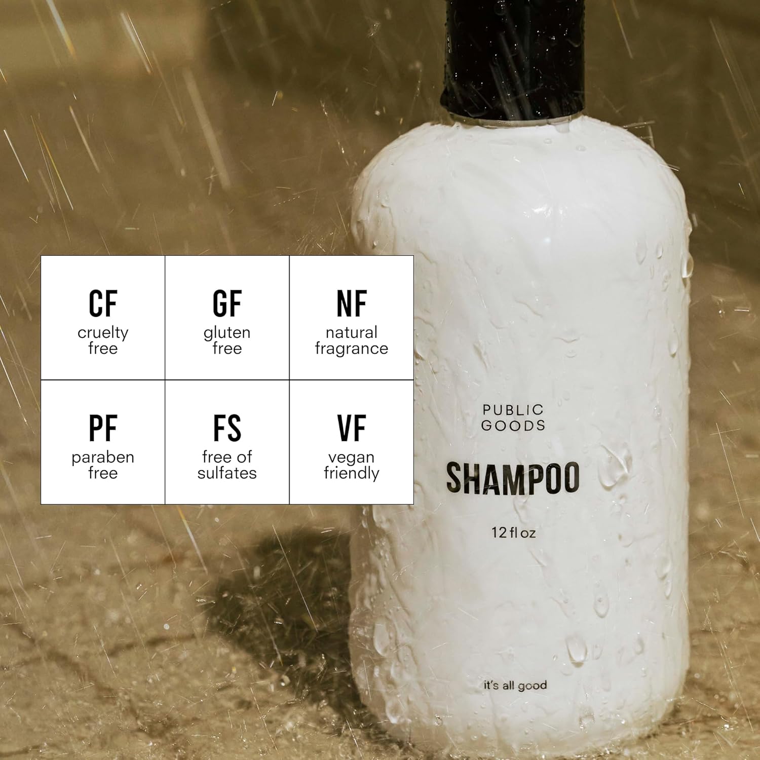 Public Goods Champú para mujeres y hombres  Champú suave natural para limpiar y nutrir todo tipo de cabello  Fabricado con aceites esenciales