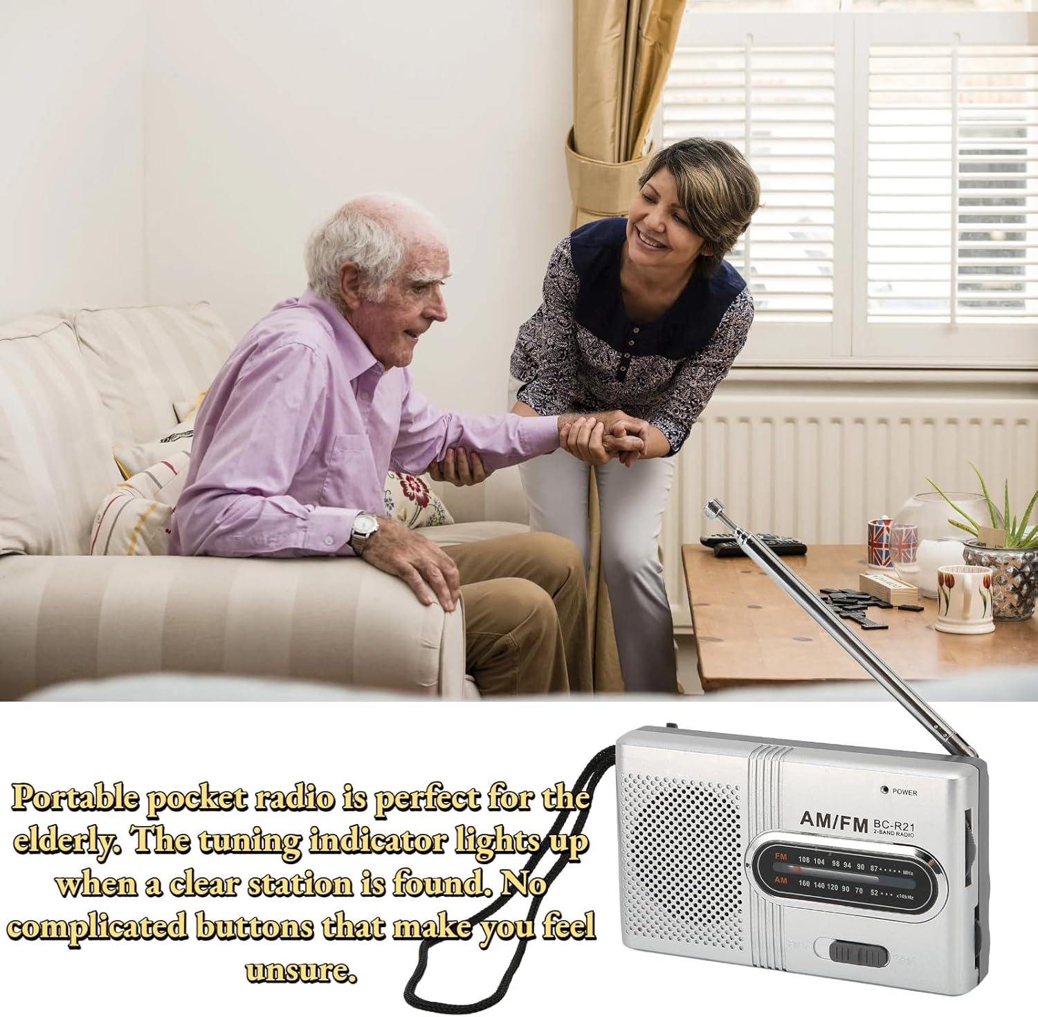 Naroote Grabadora portátil Radios portátiles AM FM, altavoz de 5 W, radio de bolsillo de mano Radio de emergencia con conector para auriculares,