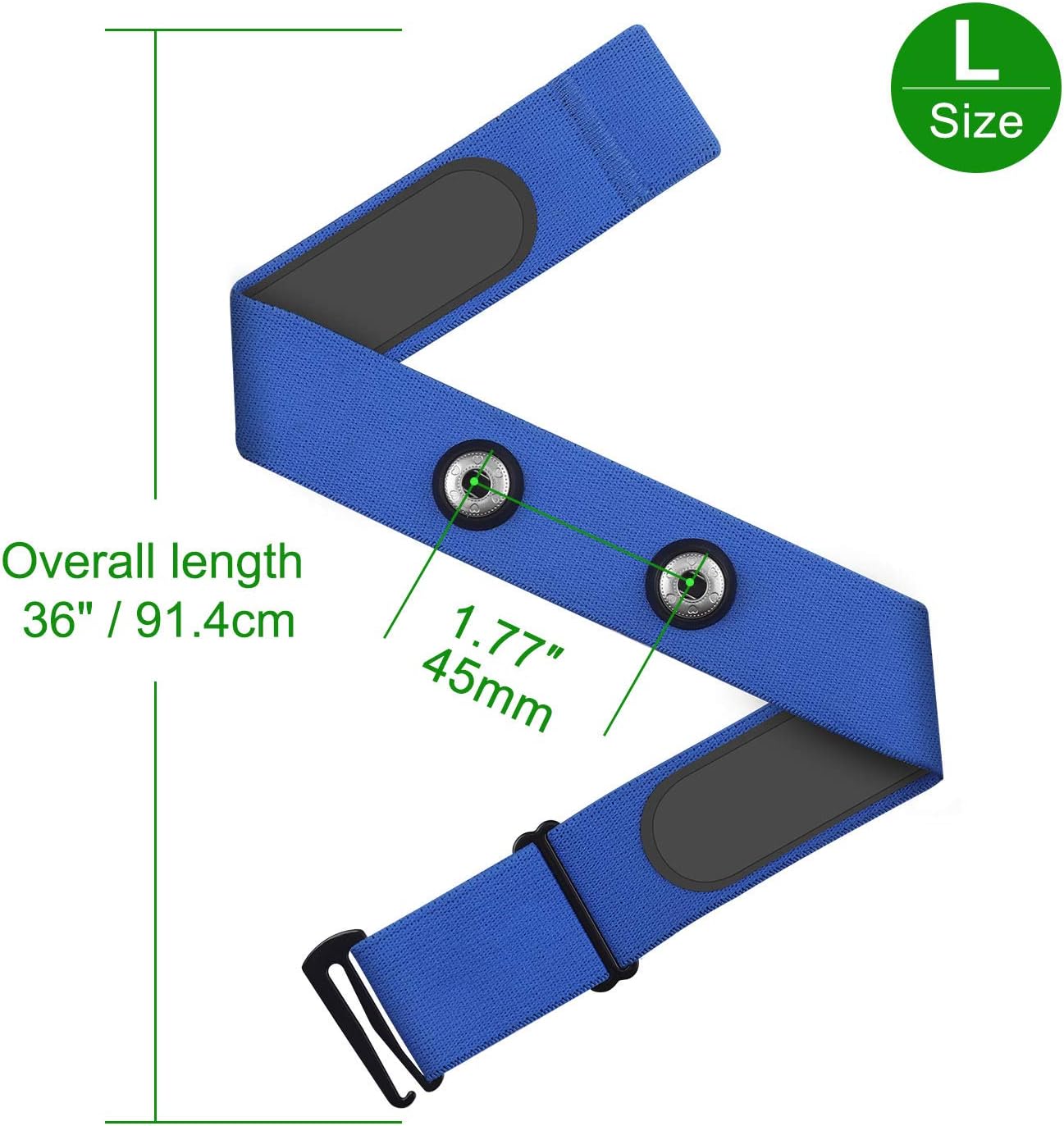 COOSPO Correa de repuesto para monitor de frecuencia cardíaca, correa suave compatible con Wahoo TickrPolar H7Garmin HRM-DualmoofitXOSSPower Labs