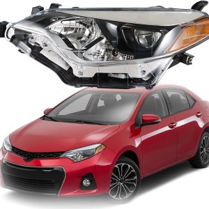 munirater 8115002E60 – Lámpara de luz delantera izquierda negra con LED de repuesto integrado para 2014 2015 2016 Corolla Sedan de 4 puertas munirater 8115002E60 – Lámpara de luz delantera izquierda negra con LED de repuesto integrado para 2014 2015 2016 Corolla Sedan de 4 puertas