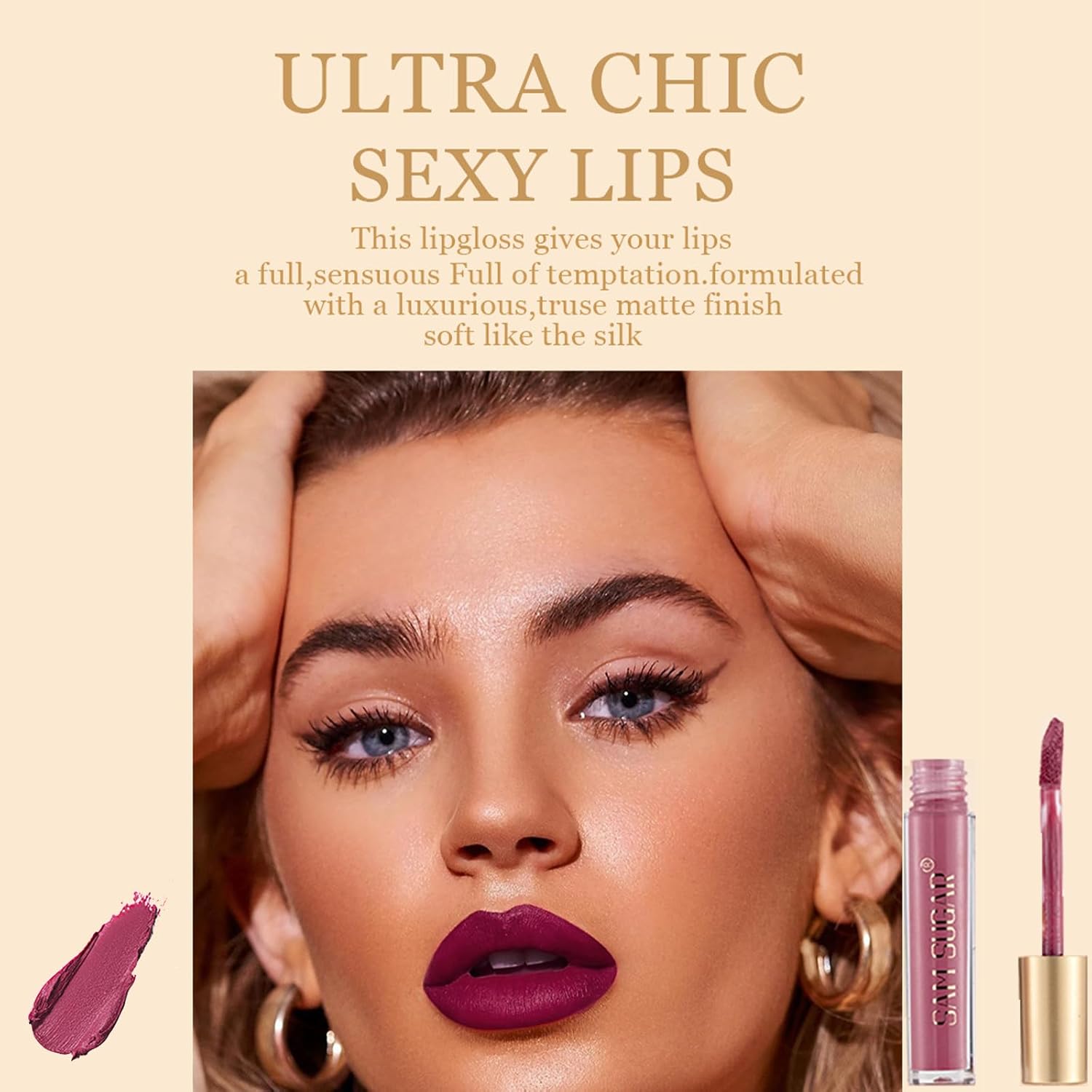 Juego de 6 lápices labiales líquidos mate eternos, de larga duración, impermeable, mate, kit de brillo labial nude de alta pigmentación, regalo de