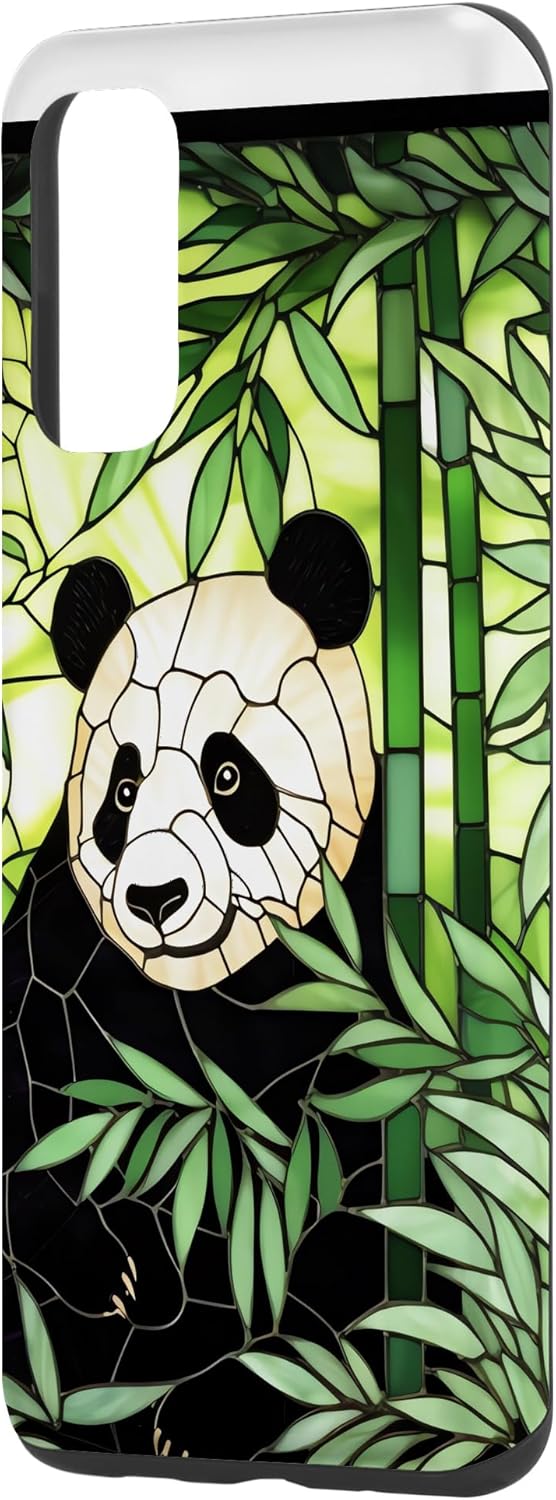 Galaxy S20 Elegant Panda Waltz Stained Glass Artistry Brilliance Case