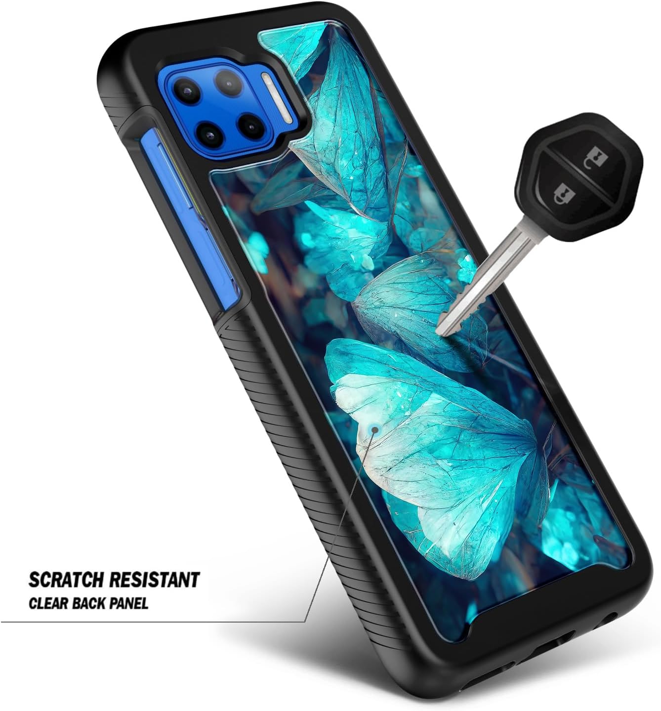 NZND Funda para Motorola Moto One 5G  5G UWG 5G Plus con protector de pantalla integrado, protección de cuerpo completo, protección a prueba de