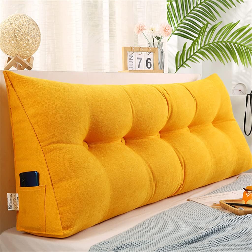 ZZYK Almohada triangular para cabecero, cojín triangular de color sólido, almohada de cuña de soporte de posicionamiento grande para sofá cama con