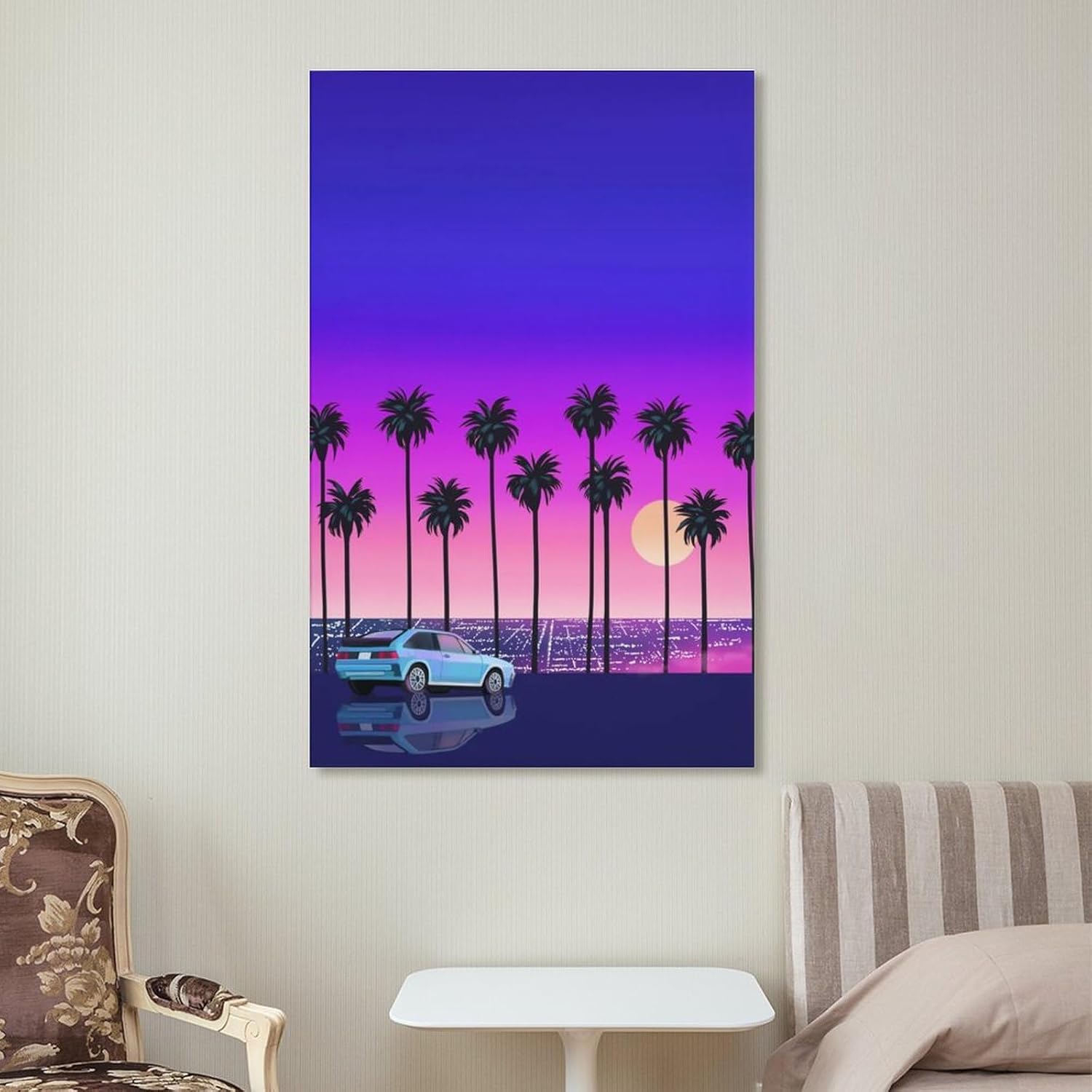 Pintura de paisaje retro moderna estilo pop Nagai Hiroshi Home Bar decoración de pared (2) pósteres e impresiones de pintura en lienzo para