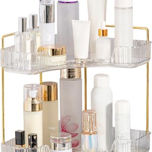 GTI Organizador de mostrador de baño de 2 niveles, organizador de baño multifunción para encimera, organizador de maquillaje para bandeja de GTI Organizador de mostrador de baño de 2 niveles, organizador de baño multifunción para encimera, organizador de maquillaje para bandeja de
