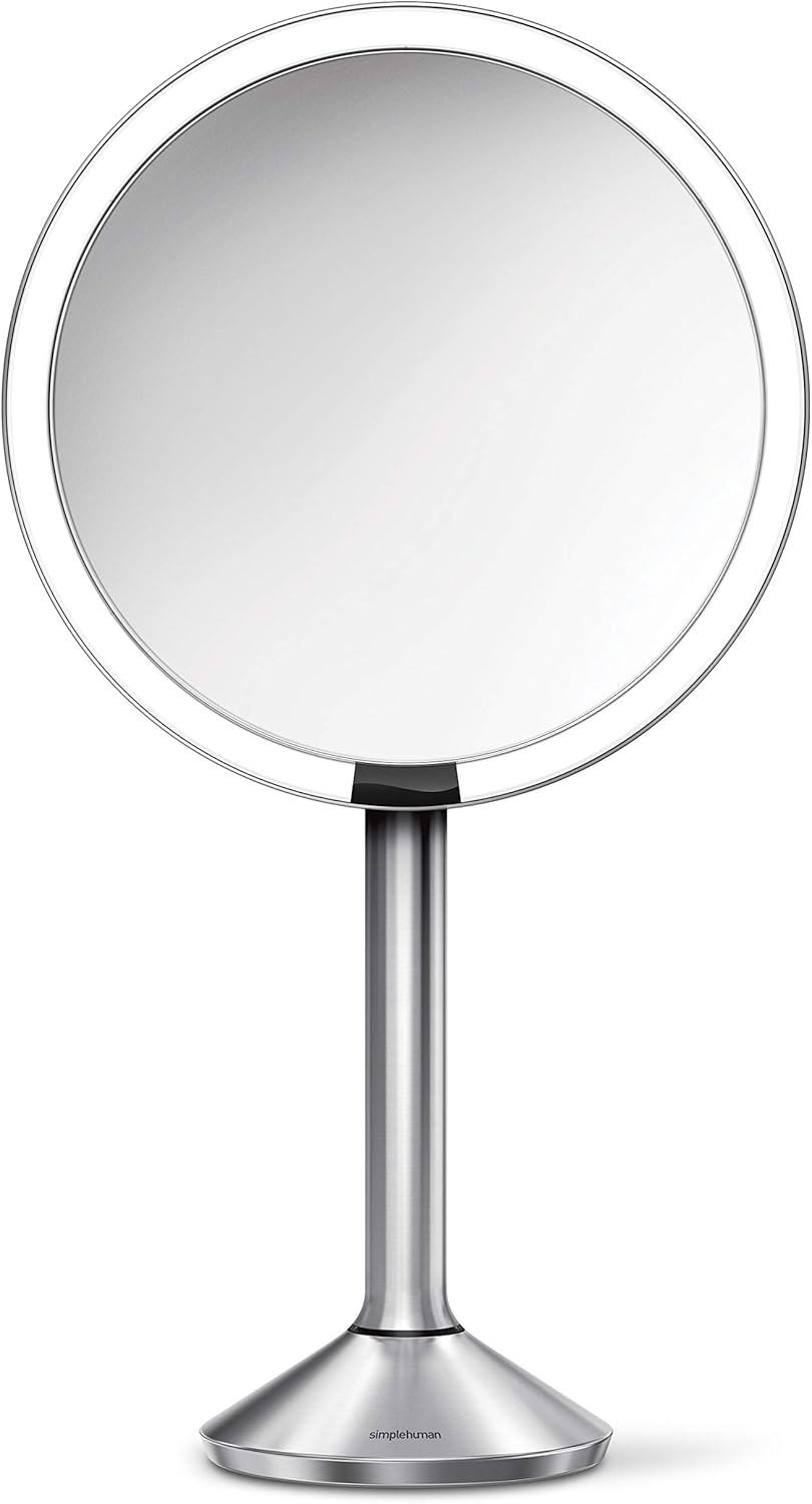 Espejo con sensor Simplehuman de 8pulgadas, profesional (temperatura y color ajustable y wifi), con activación por sensor de luz, para los