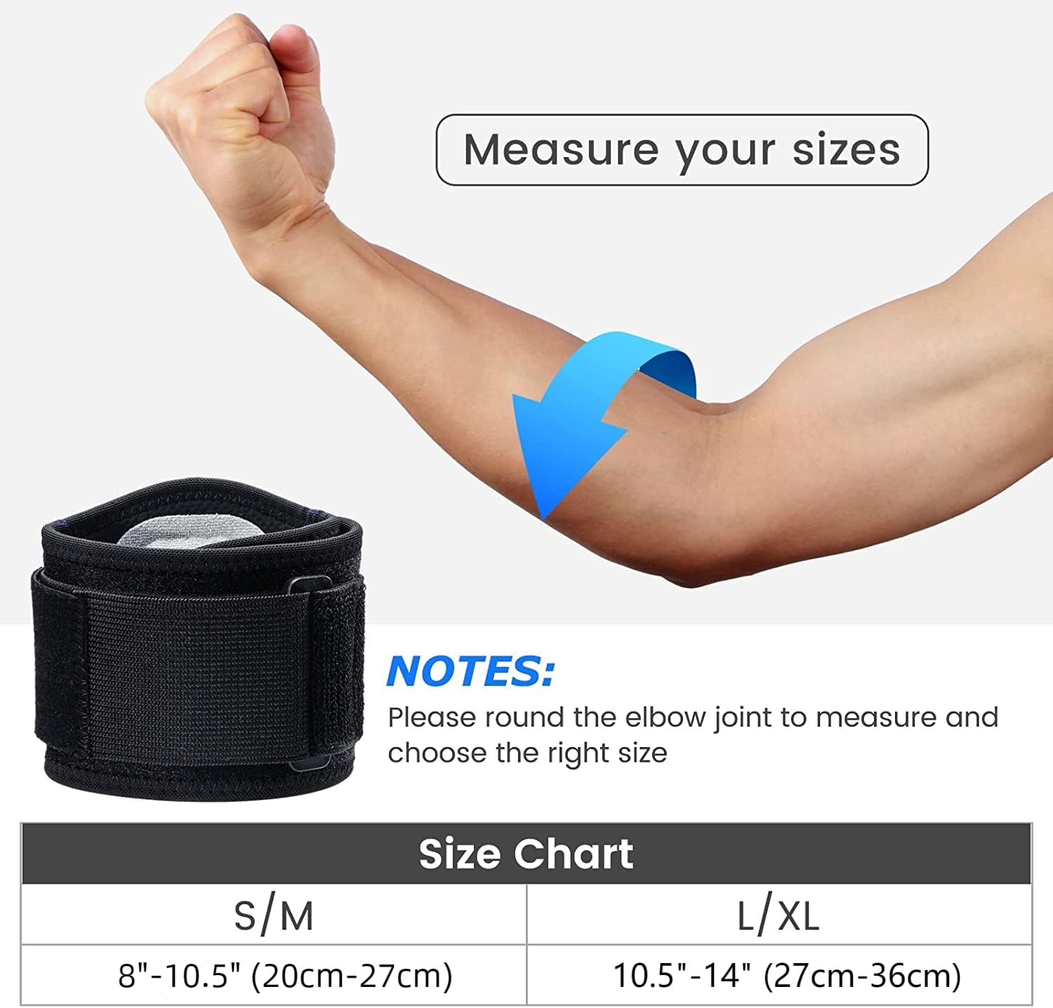 ABYON Paquete de 2 coderas para tendinitis y codo de tenista, coderas de tenis para hombres y mujeres, correa de alivio del dolor en el antebrazo,