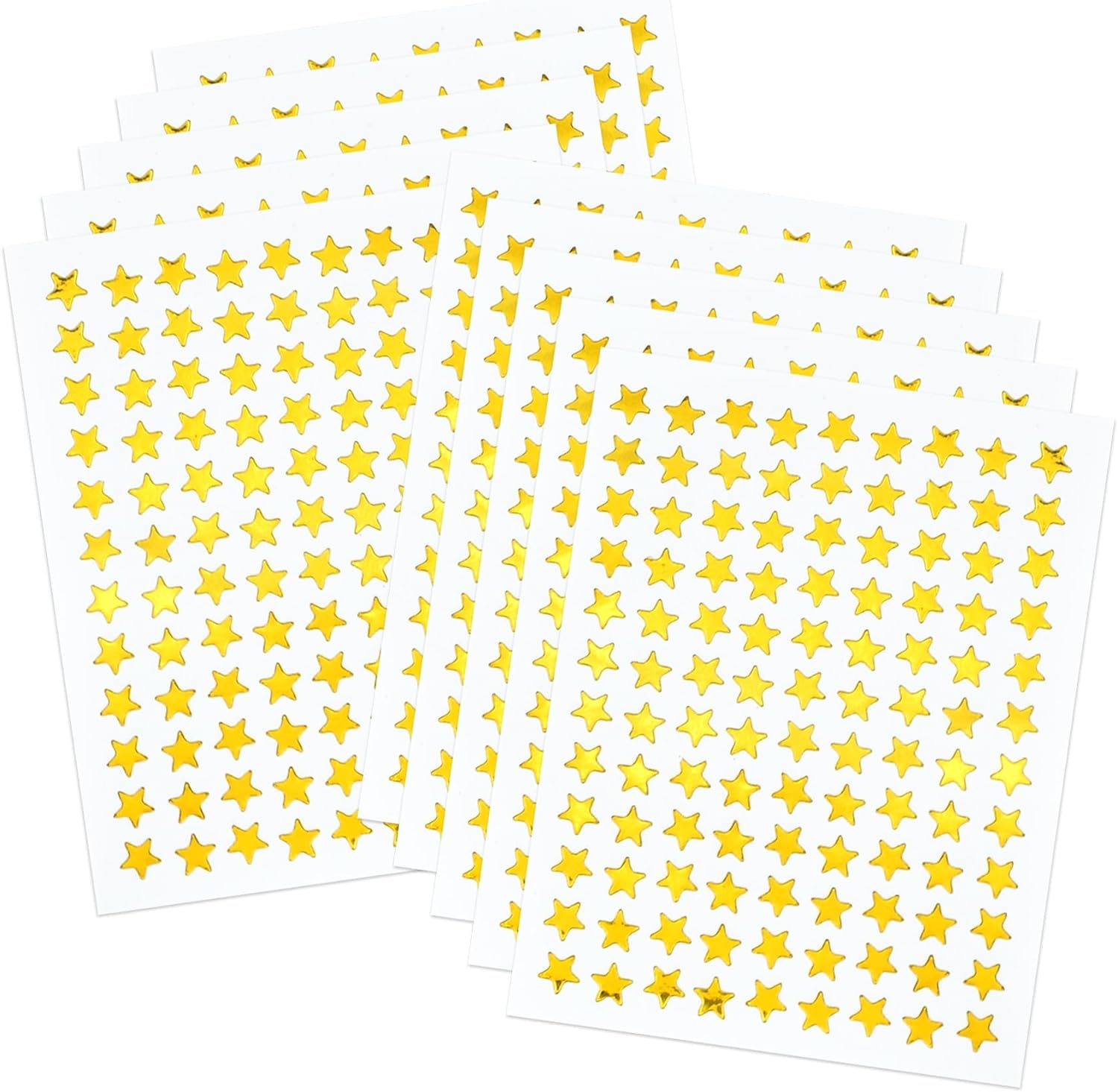 Calcomanías de estrella dorada de 0.3 pulgadas de diámetro, 3240 piezas, 30 hojas, calcomanías de recompensa para niños, ideales para gráficos de